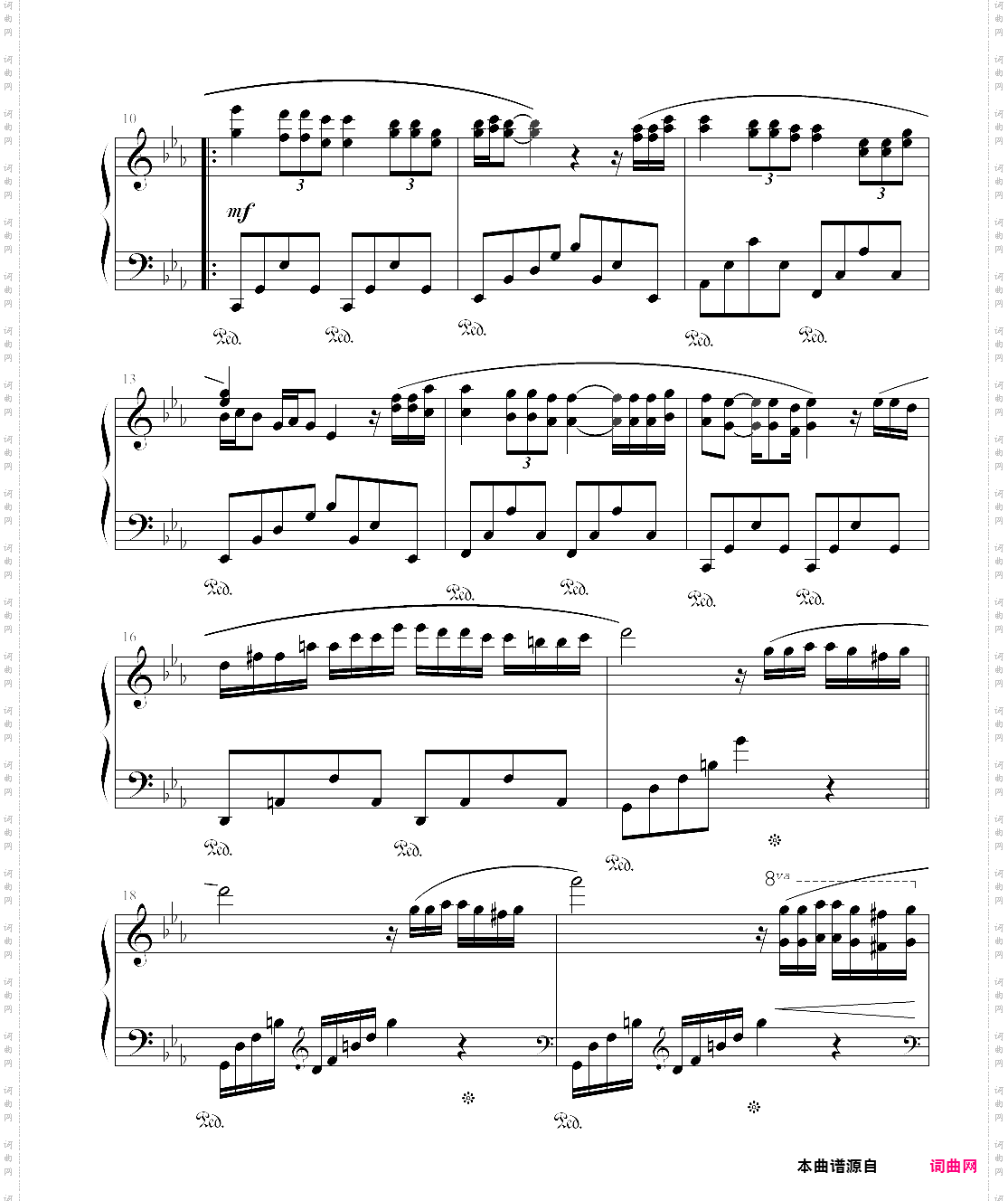 柔如彩虹理查德?克莱德曼经典钢琴曲14首