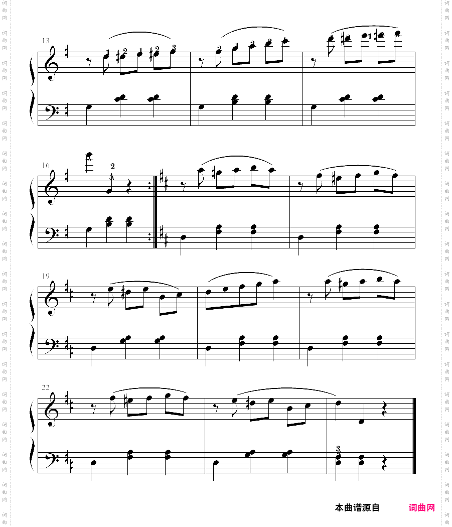 拜厄钢琴基本教程 no·78拜厄练习曲,第78条