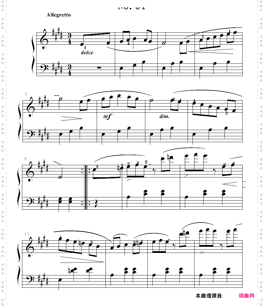 拜厄钢琴基本教程 no·81拜厄练习曲,第81条