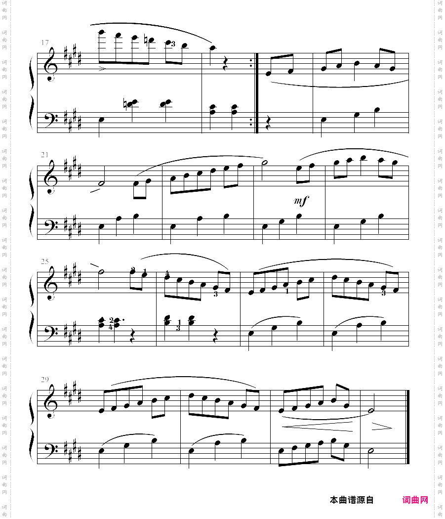 拜厄钢琴基本教程 no·81拜厄练习曲,第81条