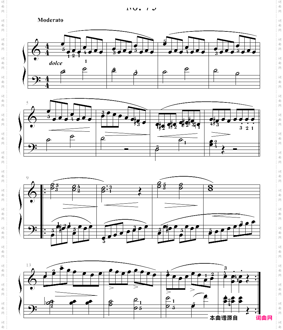 拜厄钢琴基本教程 no·73拜厄练习曲,第73条