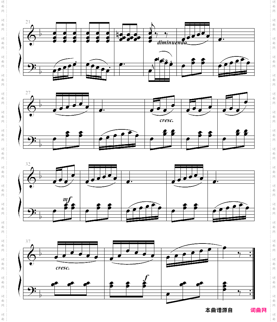 拜厄钢琴基本教程 no·96拜厄练习曲,第96条