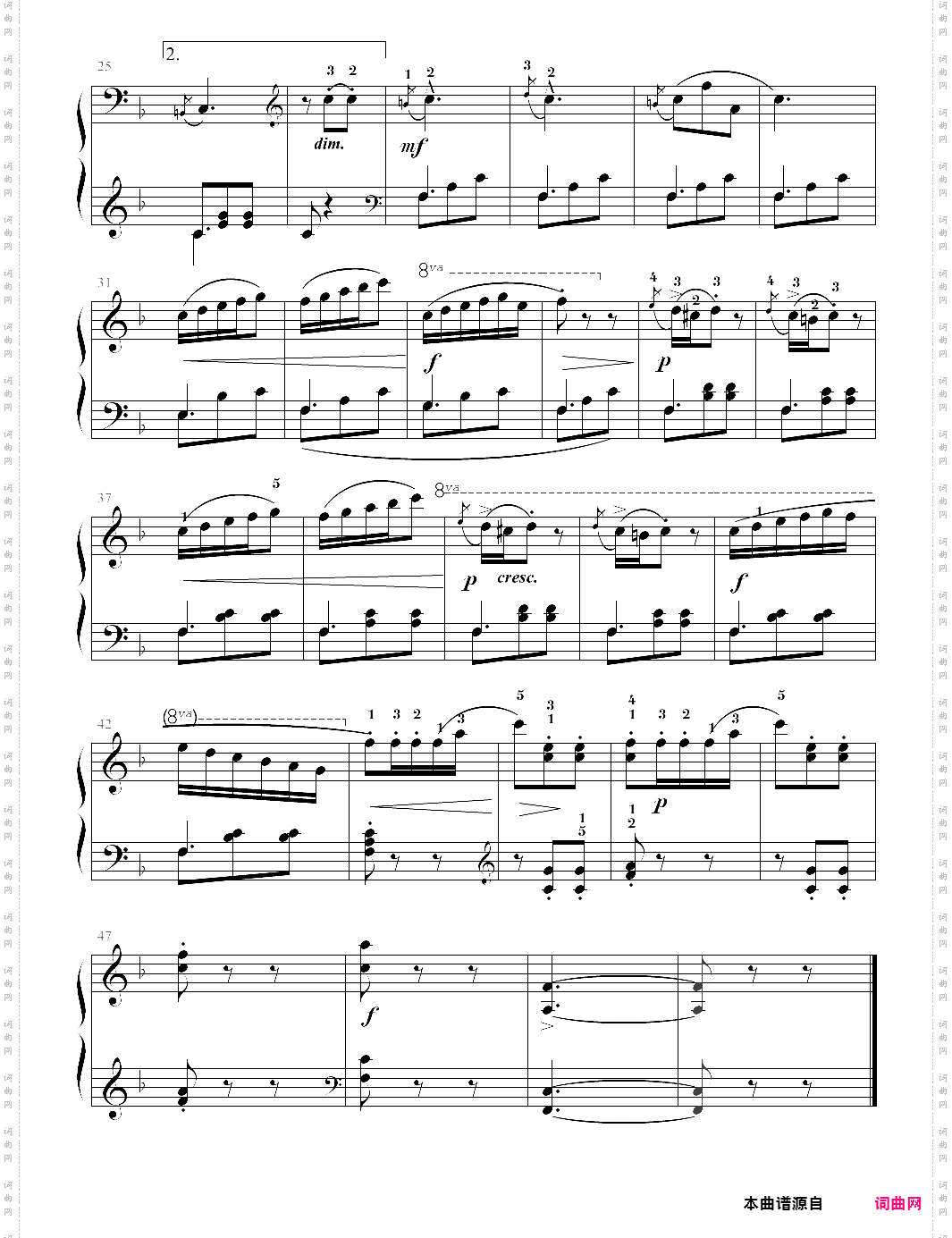 no·100拜厄钢琴基本教程