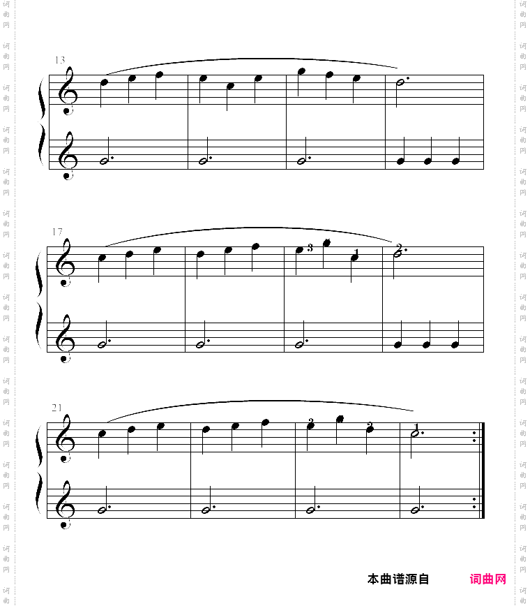 拜厄钢琴基本教程 no·08拜厄练习曲，第08条