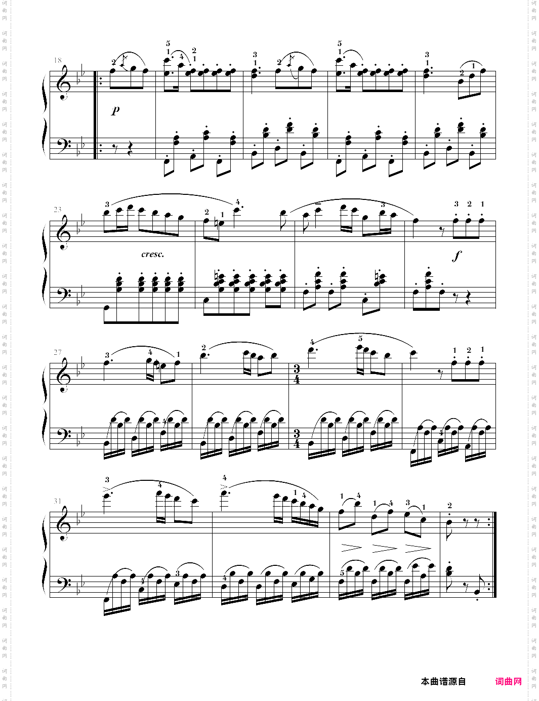 车尔尼71824首钢琴左手练习曲-04