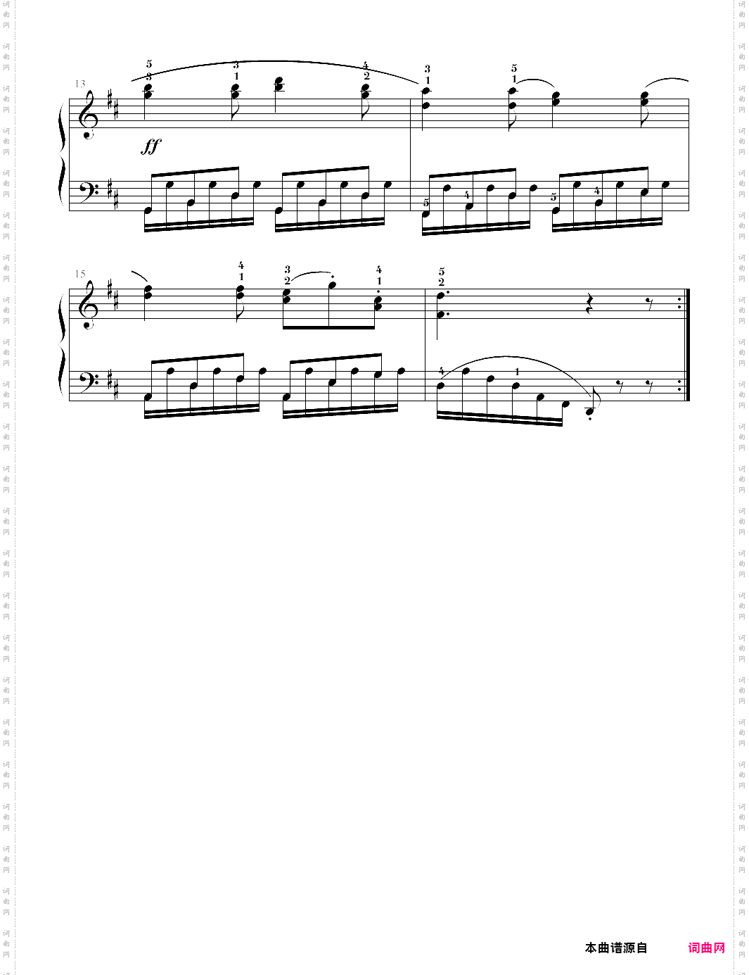 车尔尼71824首钢琴左手练习曲-06