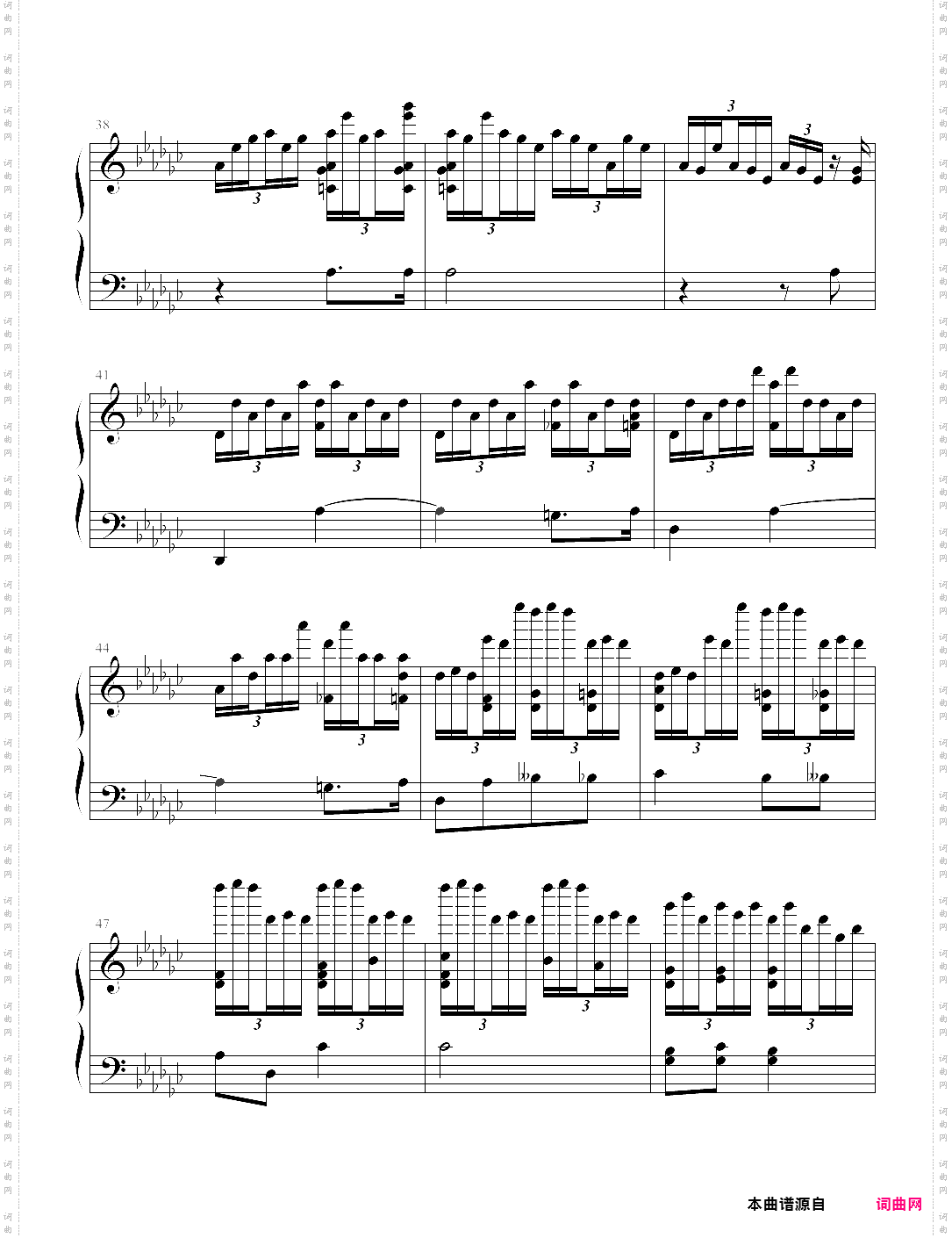 中的6首钢琴曲·肖邦降ｇ大调黑键练习曲