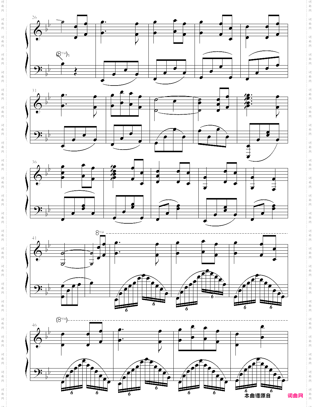 超越时空的思念犬夜叉插曲，钢琴版