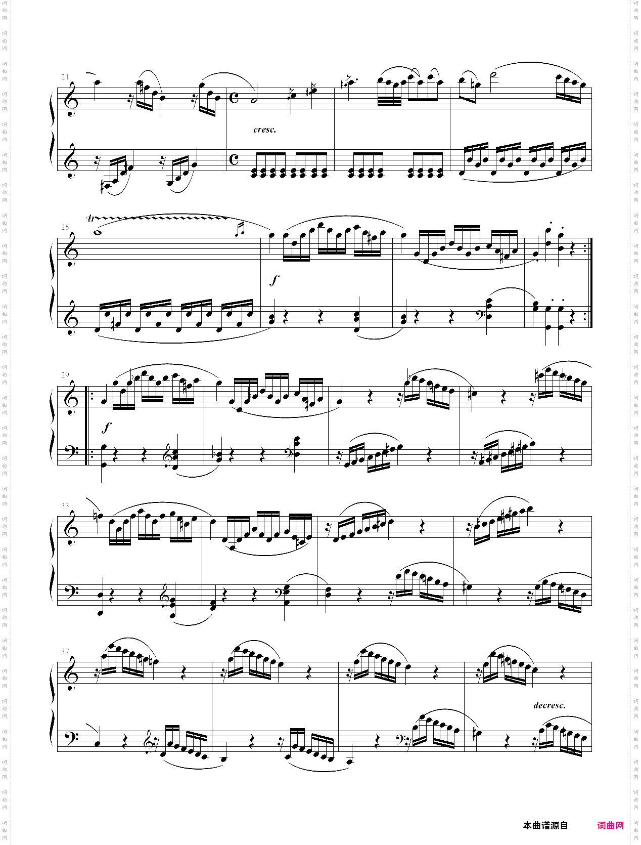 c大调奏鸣曲k545第一乐章莫扎特