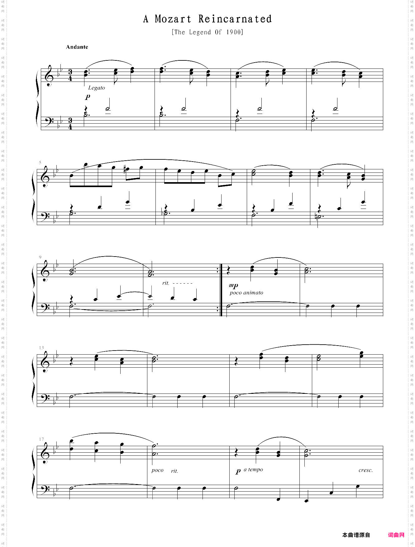a mozart reincarnated《海上钢琴师·the legend of 1900》电影原声