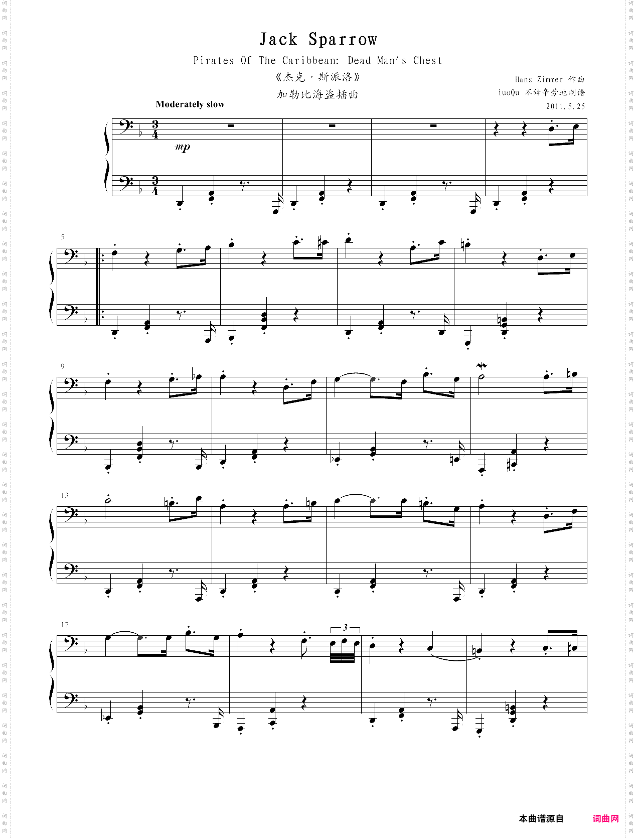 jack sparrow加勒比海盗插曲，杰克?斯派洛