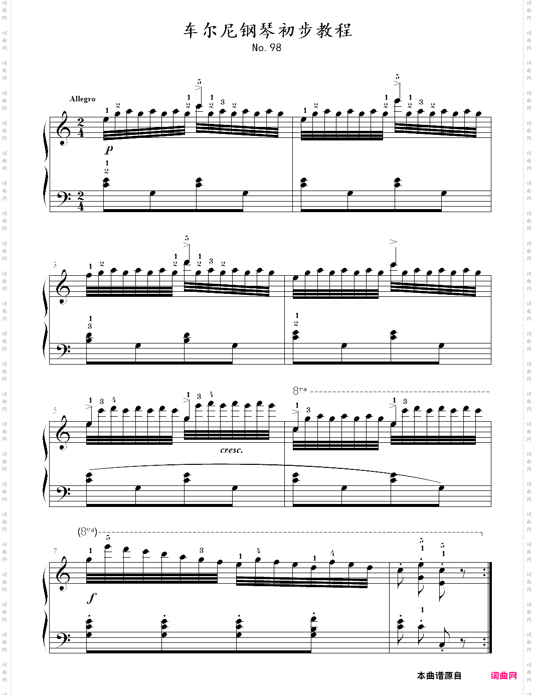 车尔尼599 no·98 车尔尼599 no·98