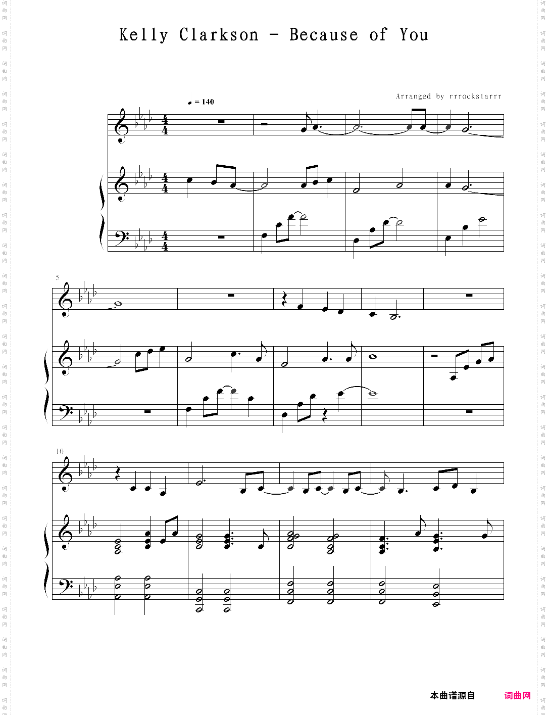 because of youkelly clarkson because of youkelly clarkson