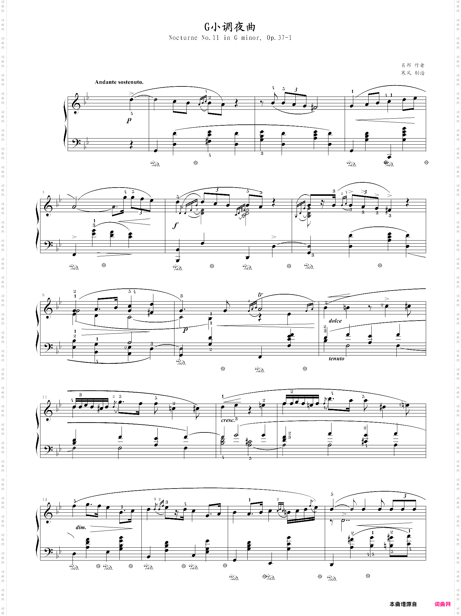 肖邦夜曲op·37,no·1,官方校正版 肖邦夜曲op·37,no·1,官方校正版