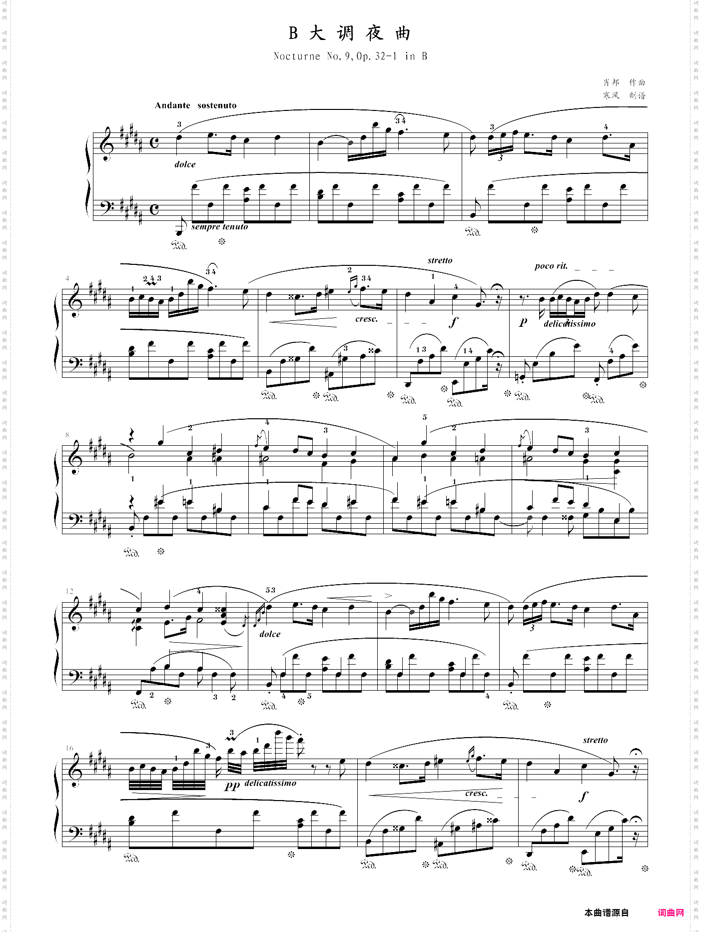 肖邦夜曲op·32,no·1,官方校正版 肖邦夜曲op·32,no·1,官方校正版