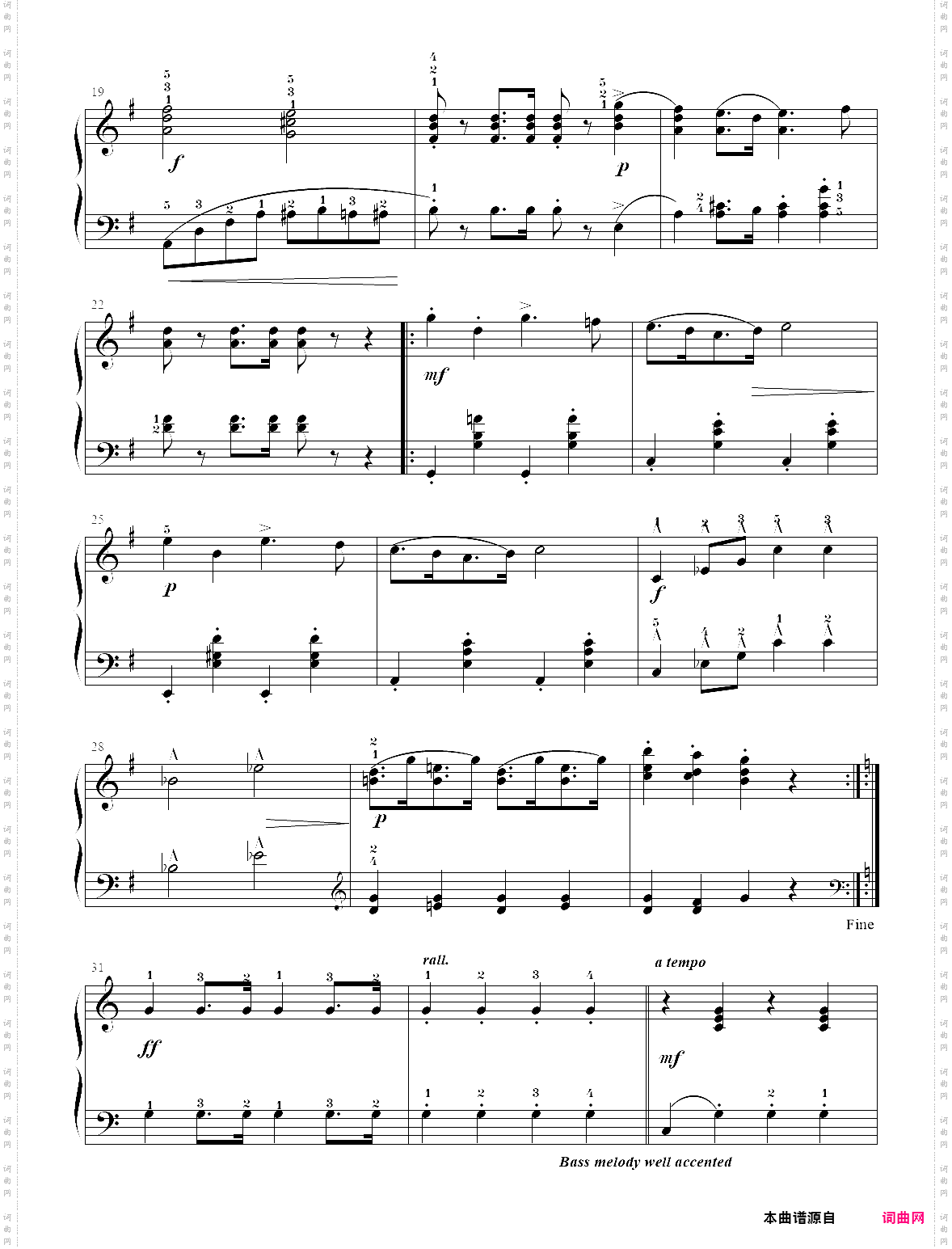 20·【自选曲目】2、巴姆巴姆将军 - 中国音乐学院钢琴考级第四级2019版