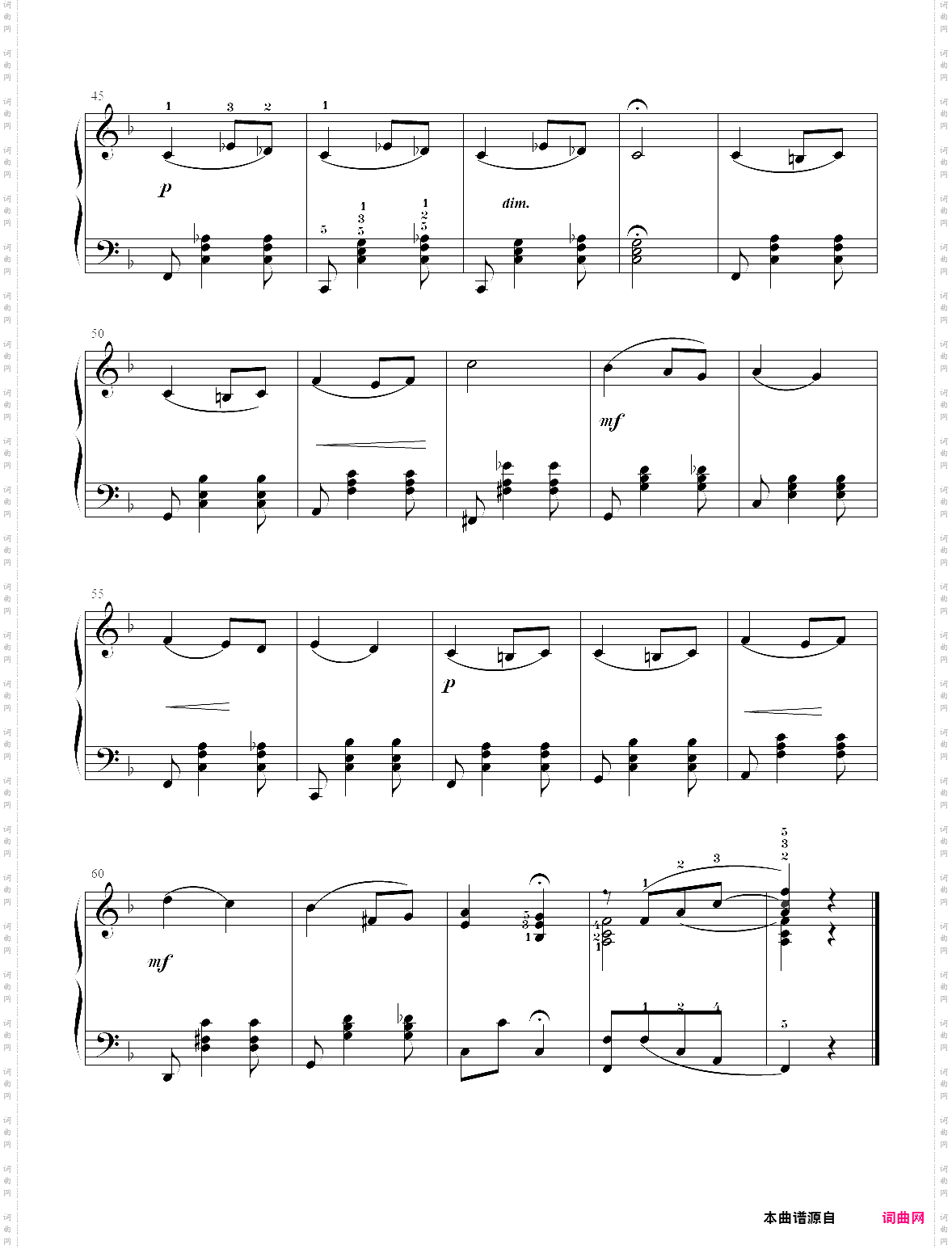 19·【自选曲目】1、f大调旋律 - 中国音乐学院钢琴考级第四级2019版