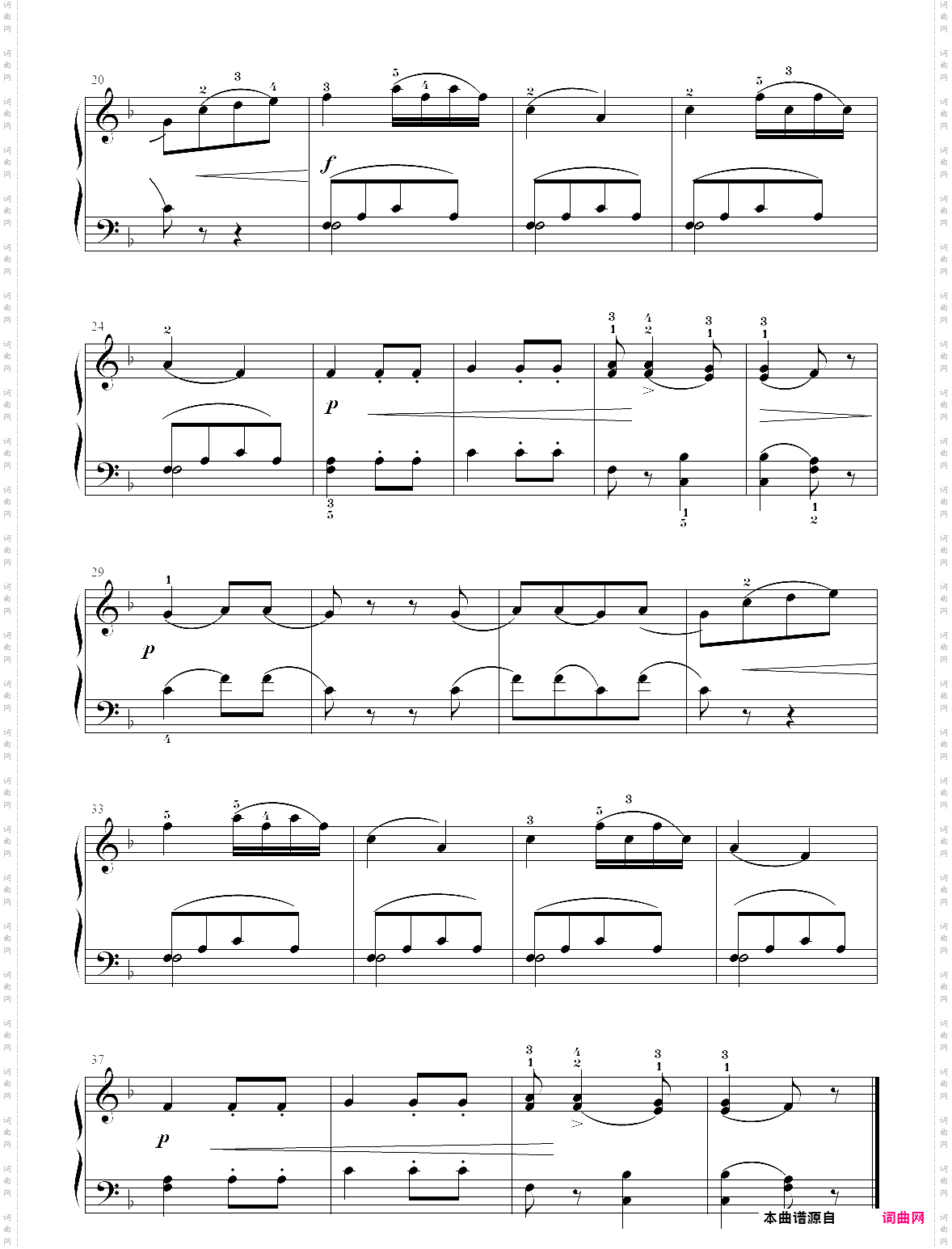 18·【规定曲目b组】3、f大调小奏鸣曲 - 中国音乐学院钢琴考级第三级2019版