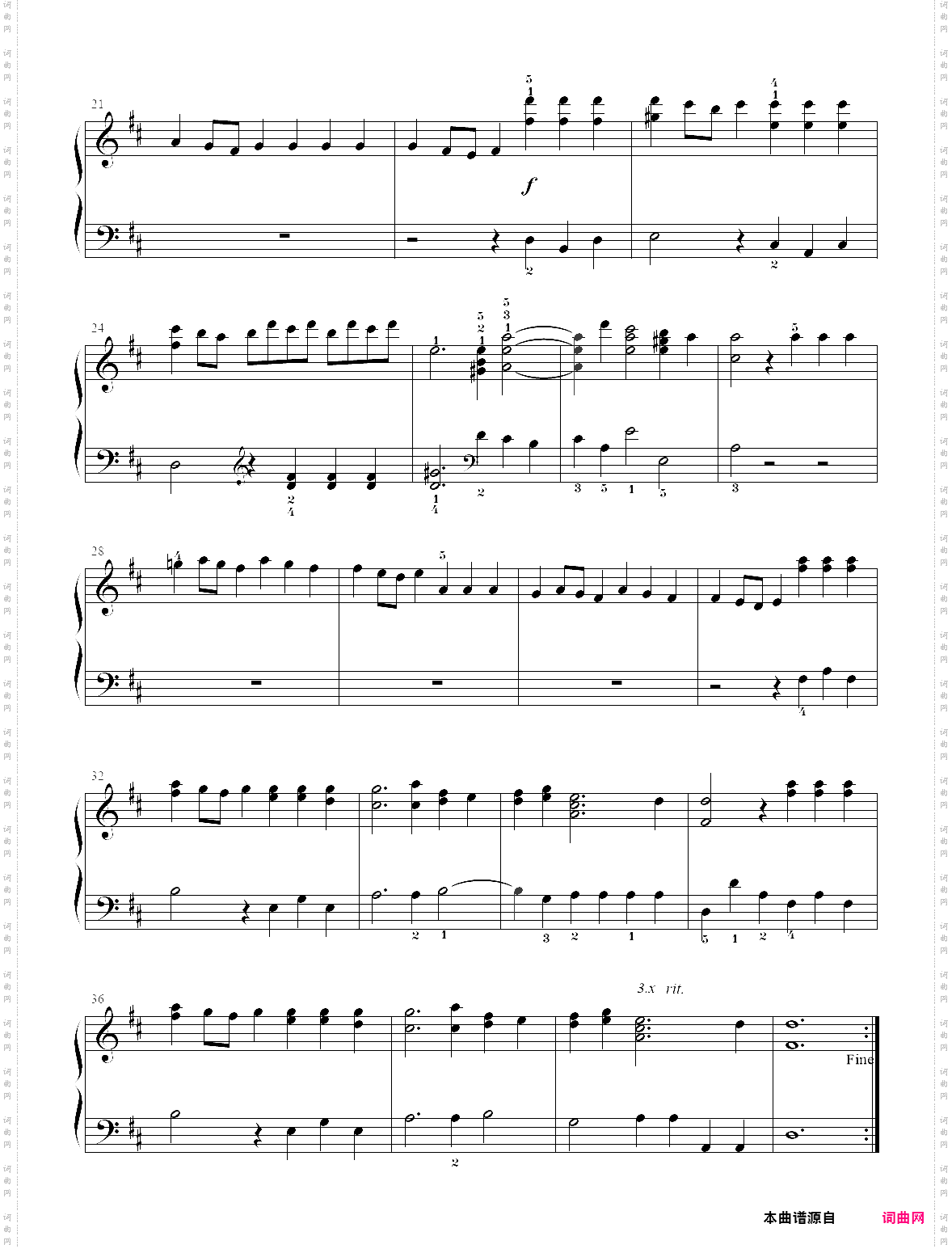6· 水上音乐第二组曲 号角舞曲- 古典音乐启蒙钢琴曲集
