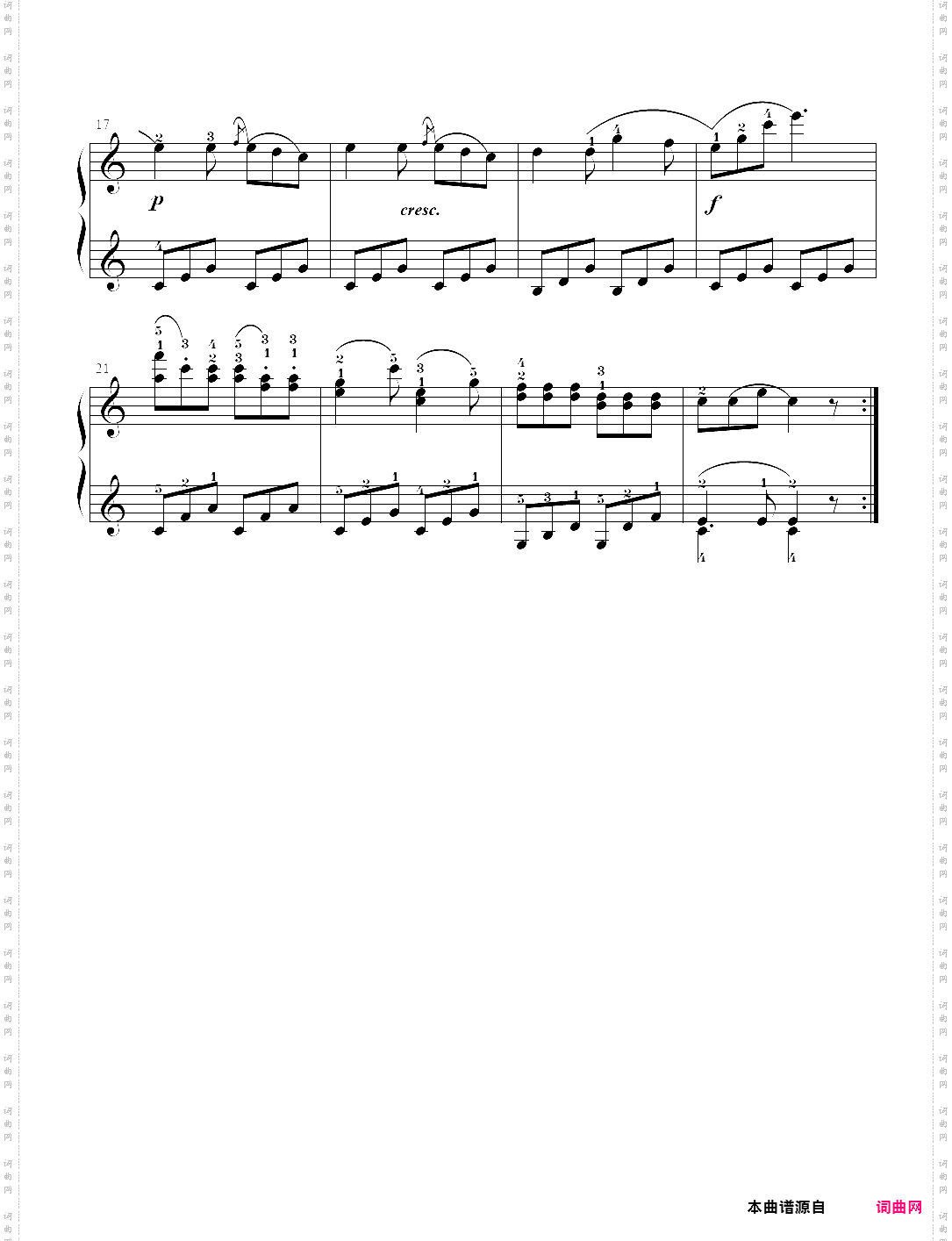 12·车尔尼八度内进阶练习曲【op·139】练习12