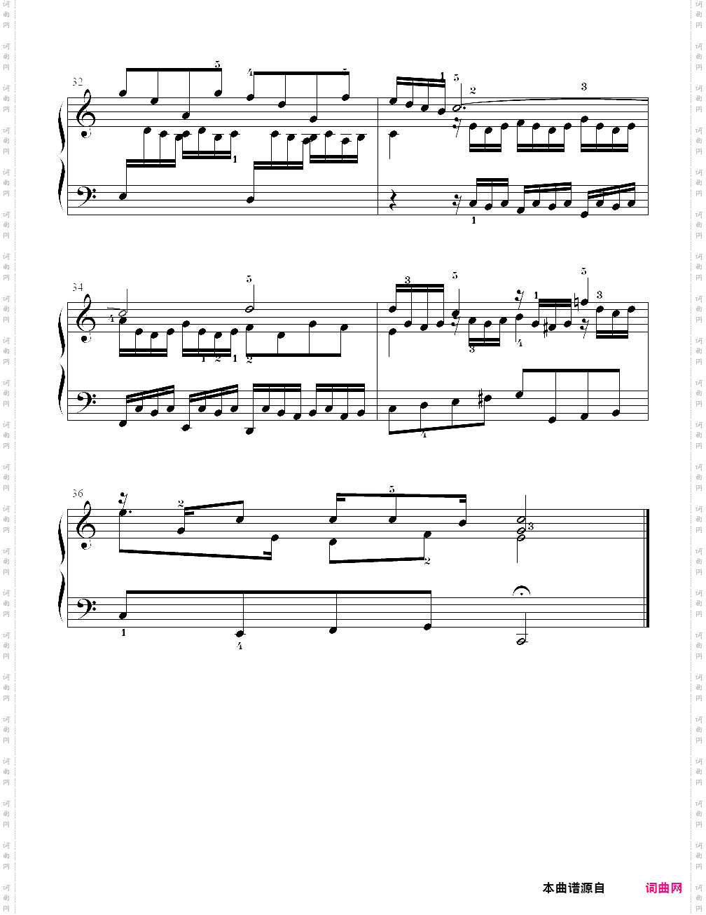 21、赋格c小调- 巴赫小前奏曲与赋格