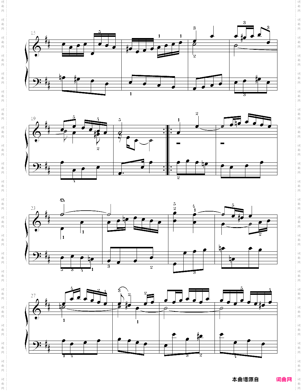 16、为初学者用的六首小前奏曲4- 巴赫小前奏曲与赋格