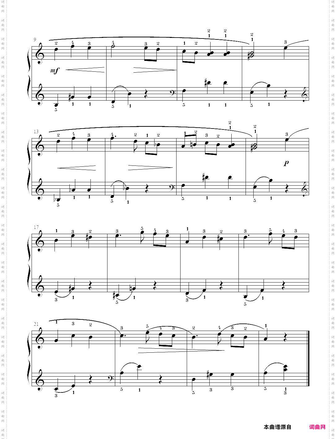 18、连德勒舞曲 a小调 - c调上的舒伯特