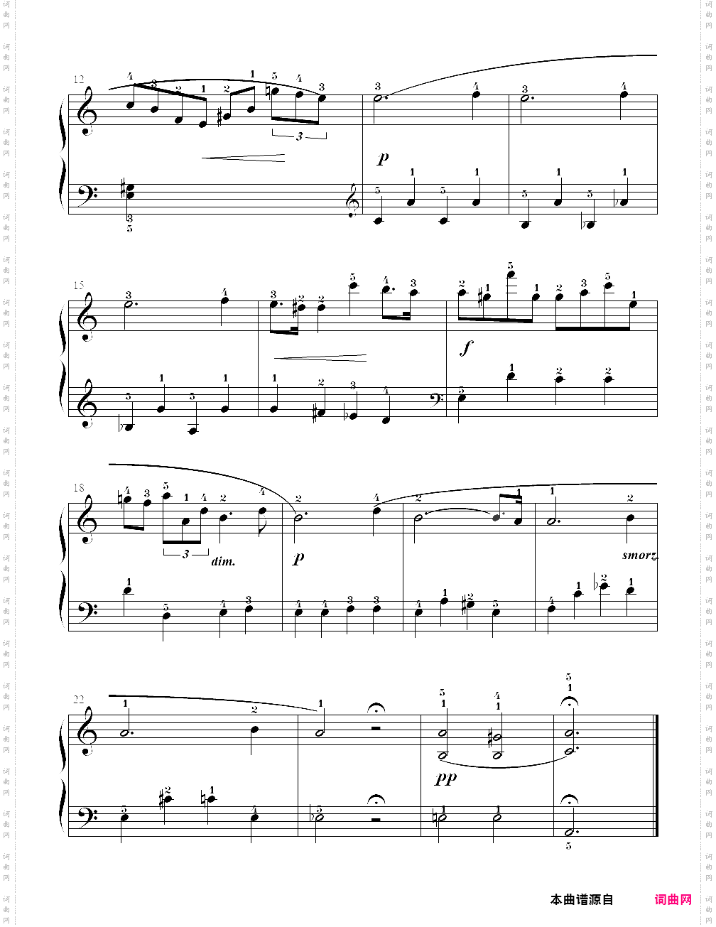 12、前奏曲 第四首 - c调上的肖邦