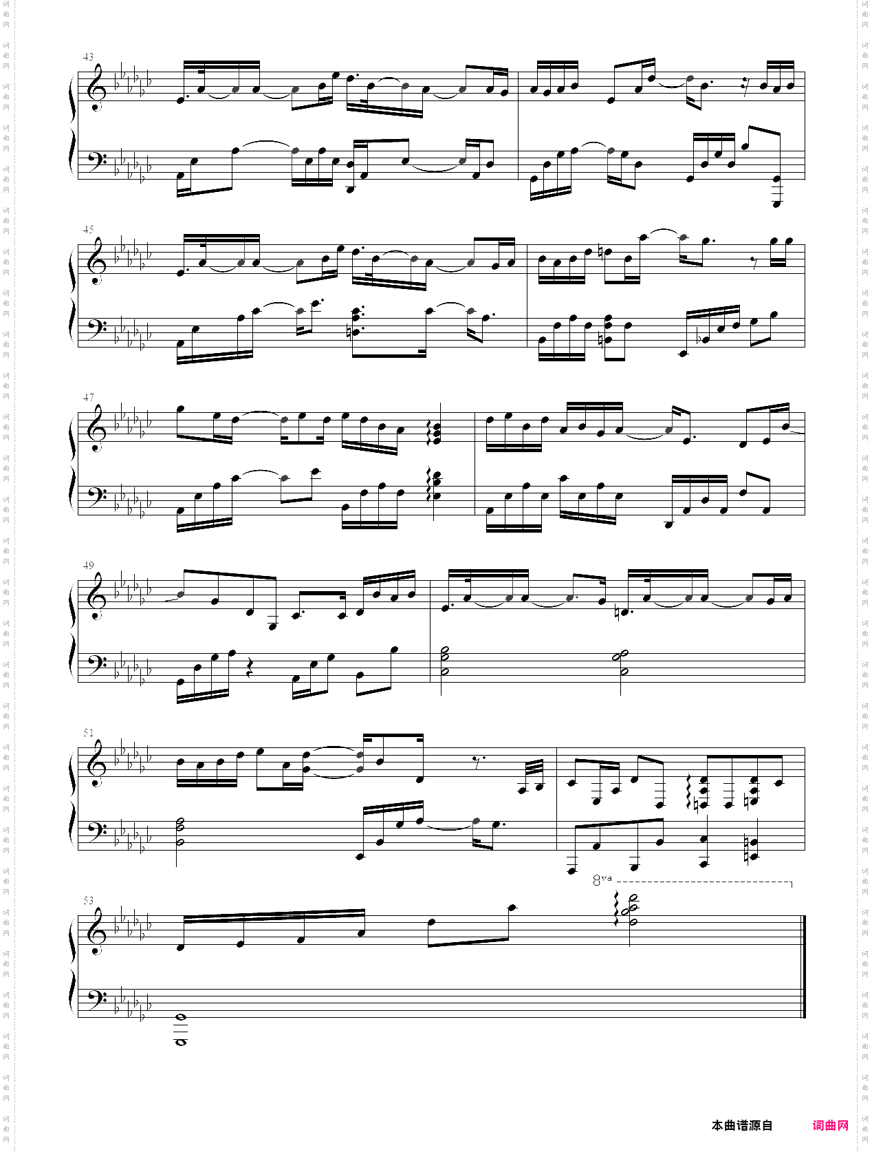 王一博《熹微》——演奏版钢琴谱