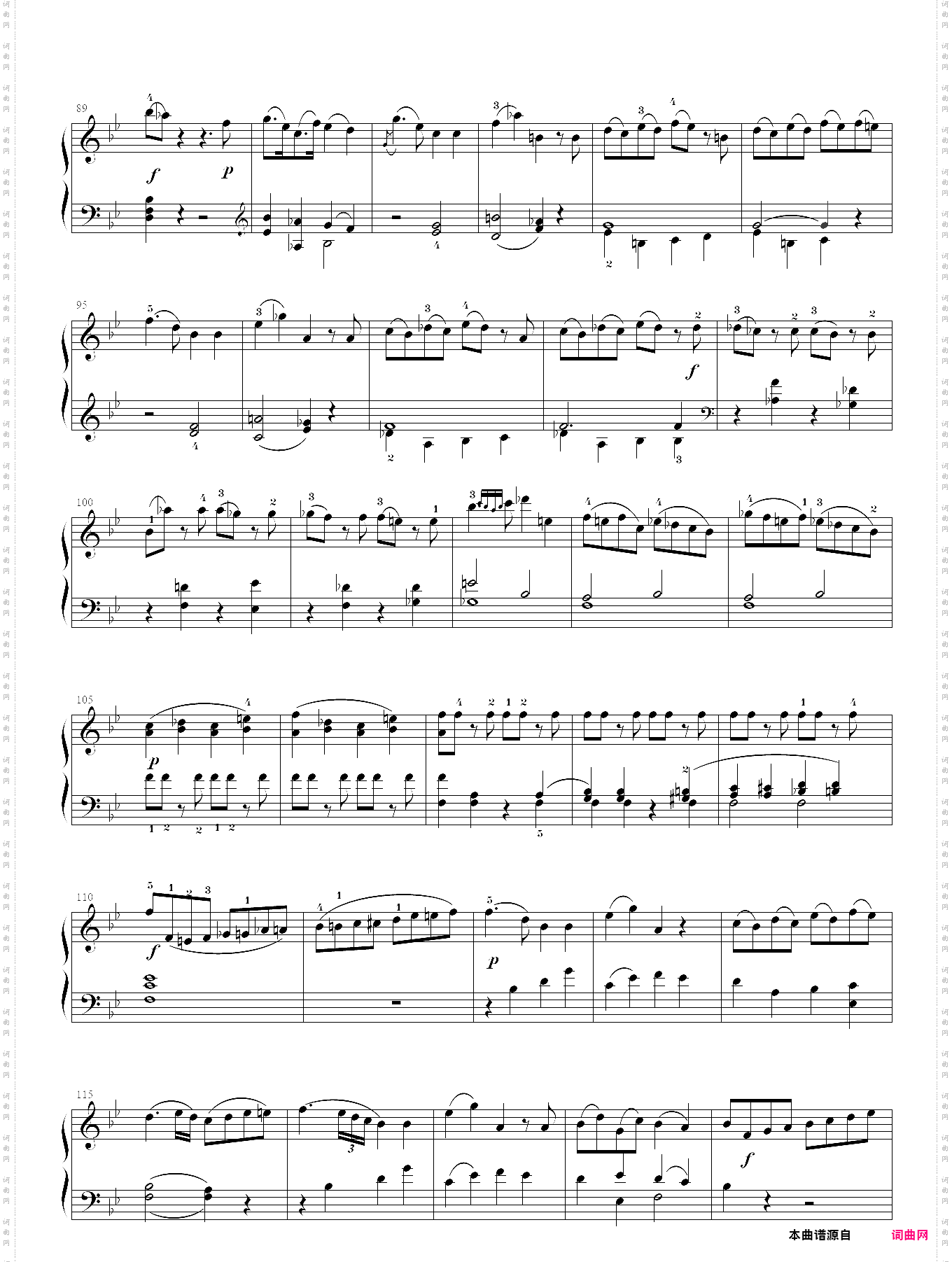 莫扎特降b大调钢琴奏鸣曲k333第三乐章