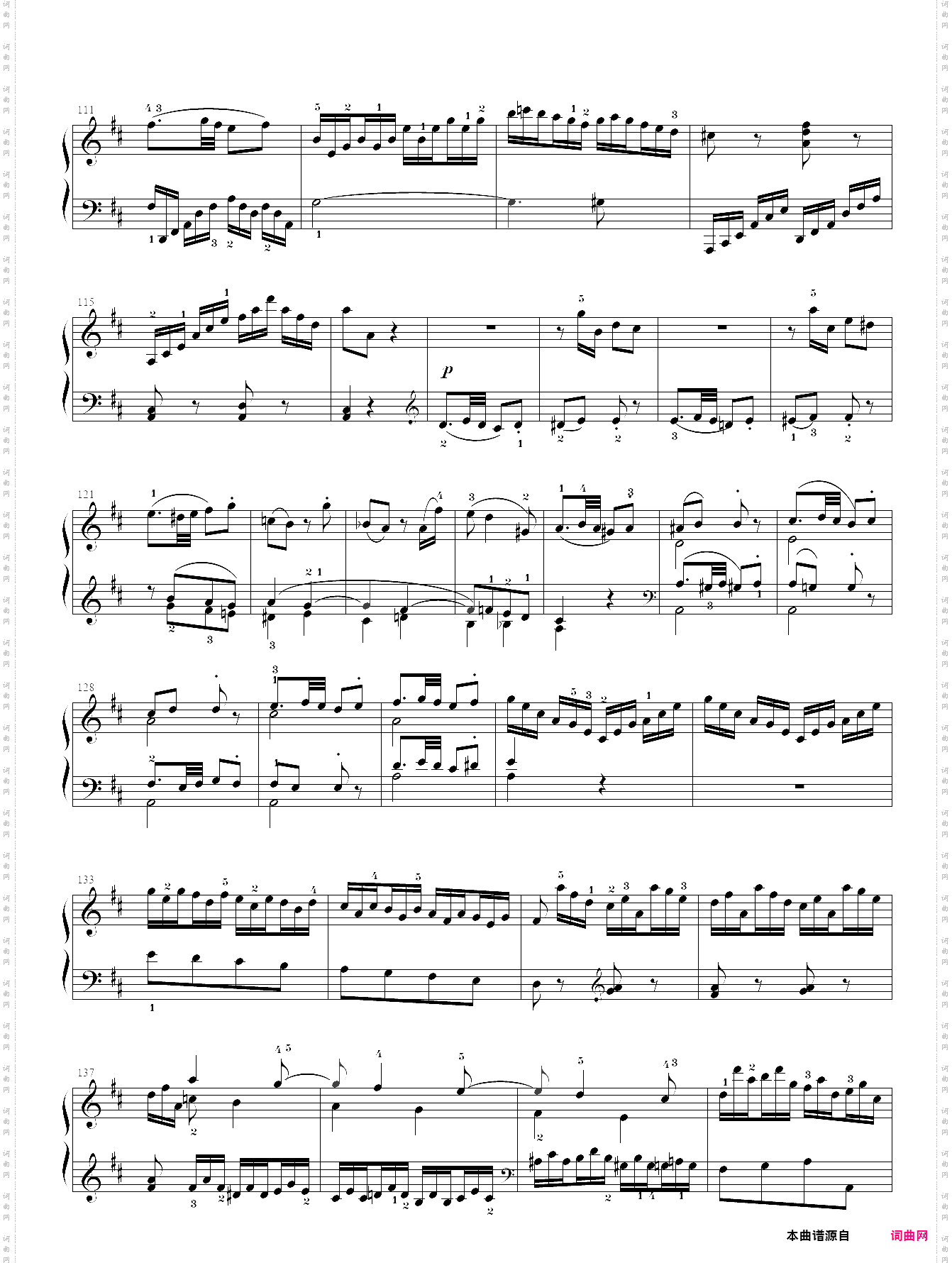 莫扎特d大调钢琴奏鸣曲k576第三乐章