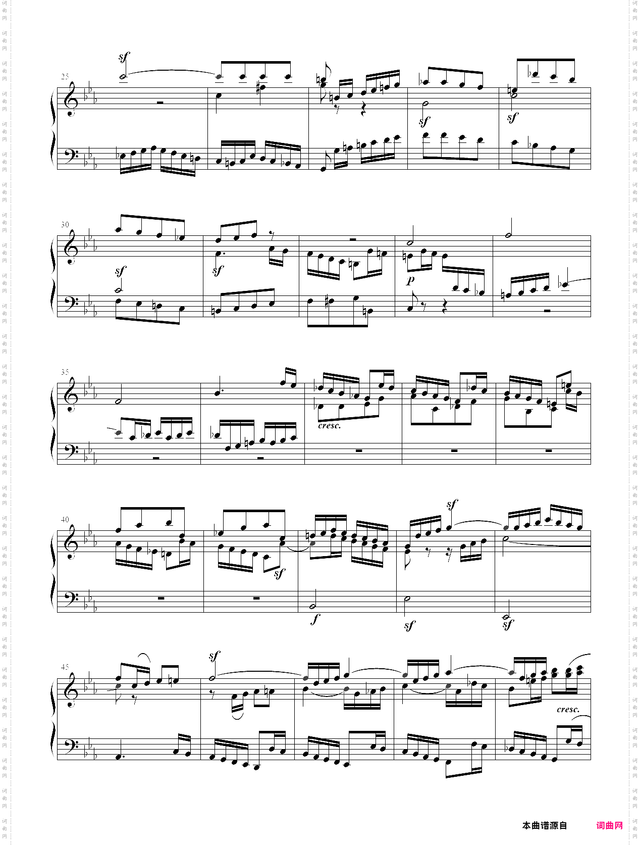 贝多芬英雄变奏曲与赋格 op·35 终章赋格