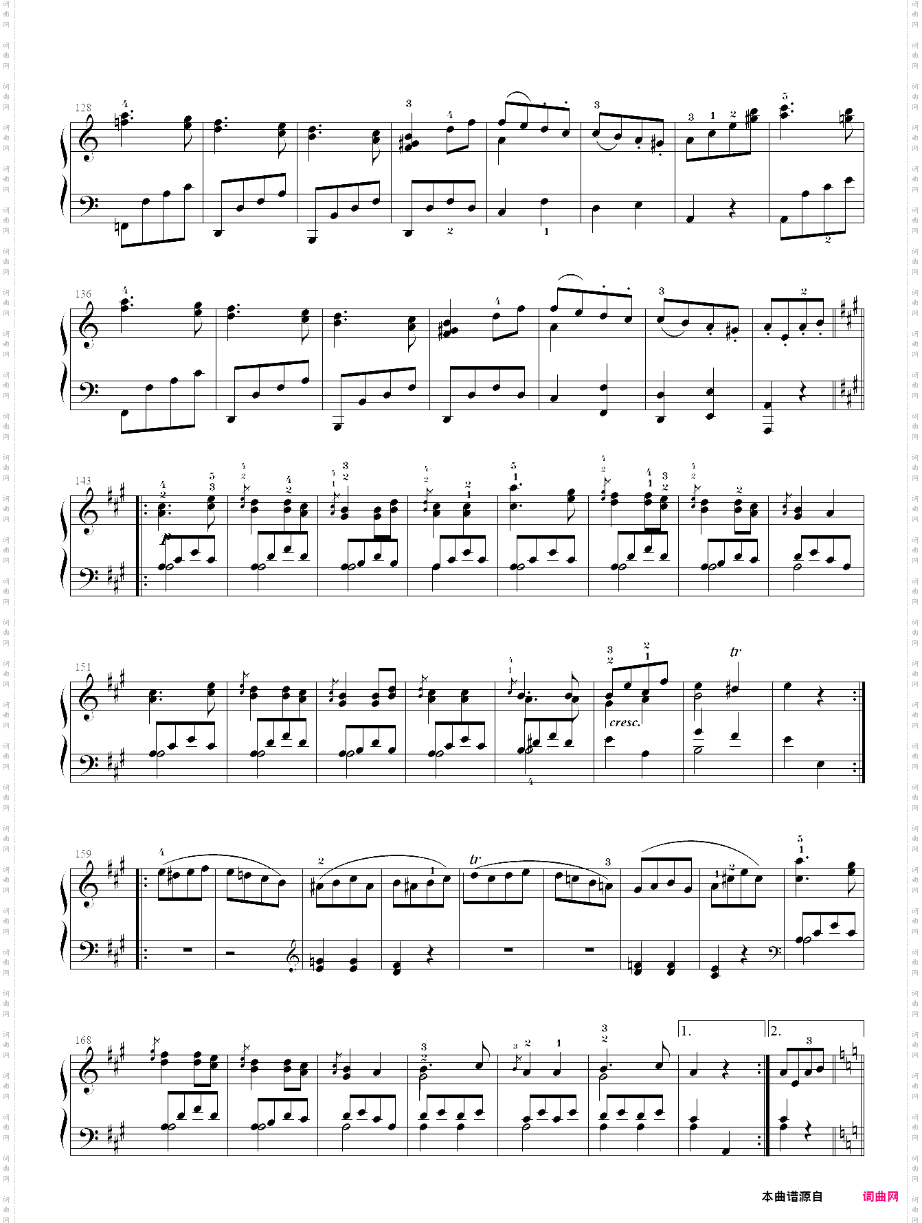 ·莫扎特 a小调钢琴奏鸣曲kv 310第三乐章
