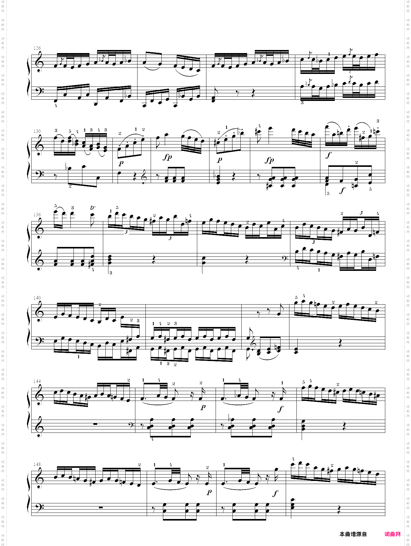 莫扎特 c大调钢琴奏鸣曲kv 309第三乐章
