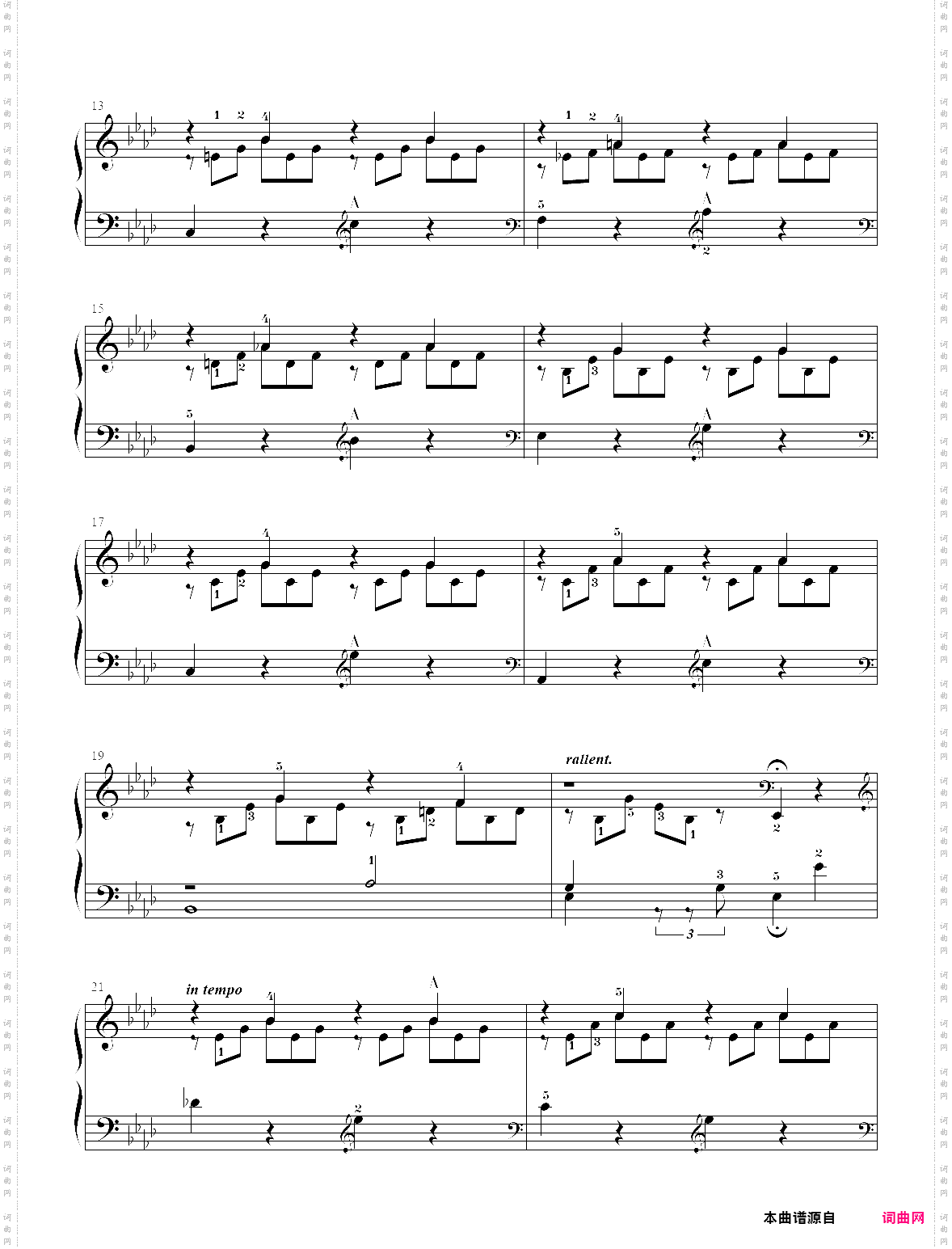 44· 第44首 - 莱蒙钢琴练习曲作品 37