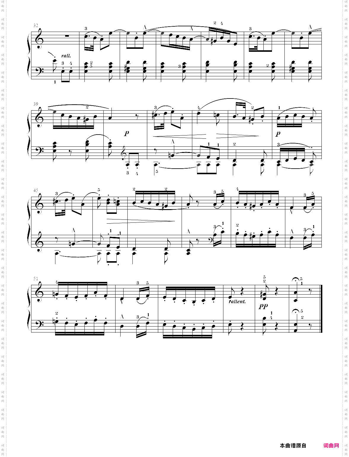 38· 第38首 - 莱蒙钢琴练习曲作品 37