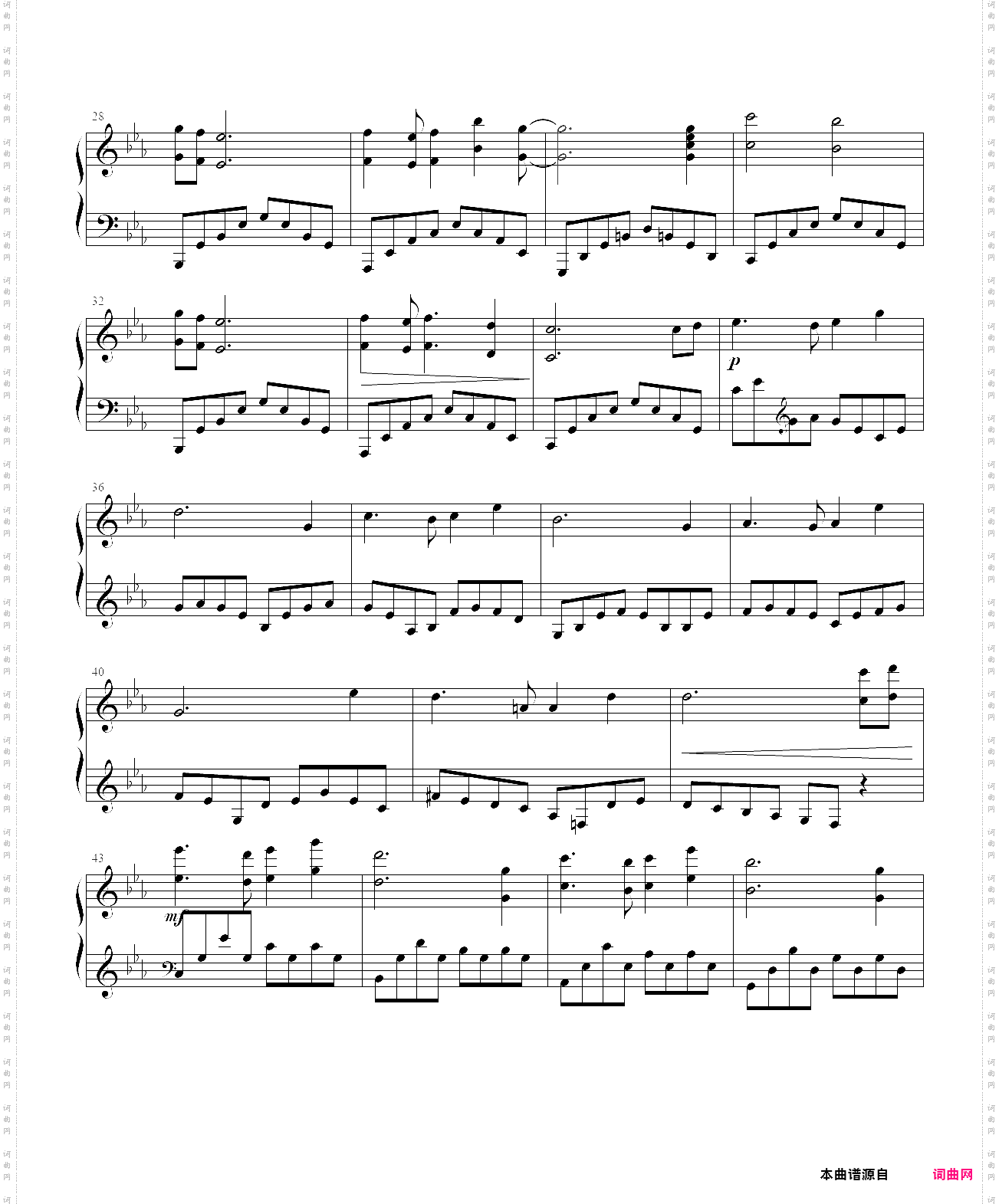 天空之城钢琴版