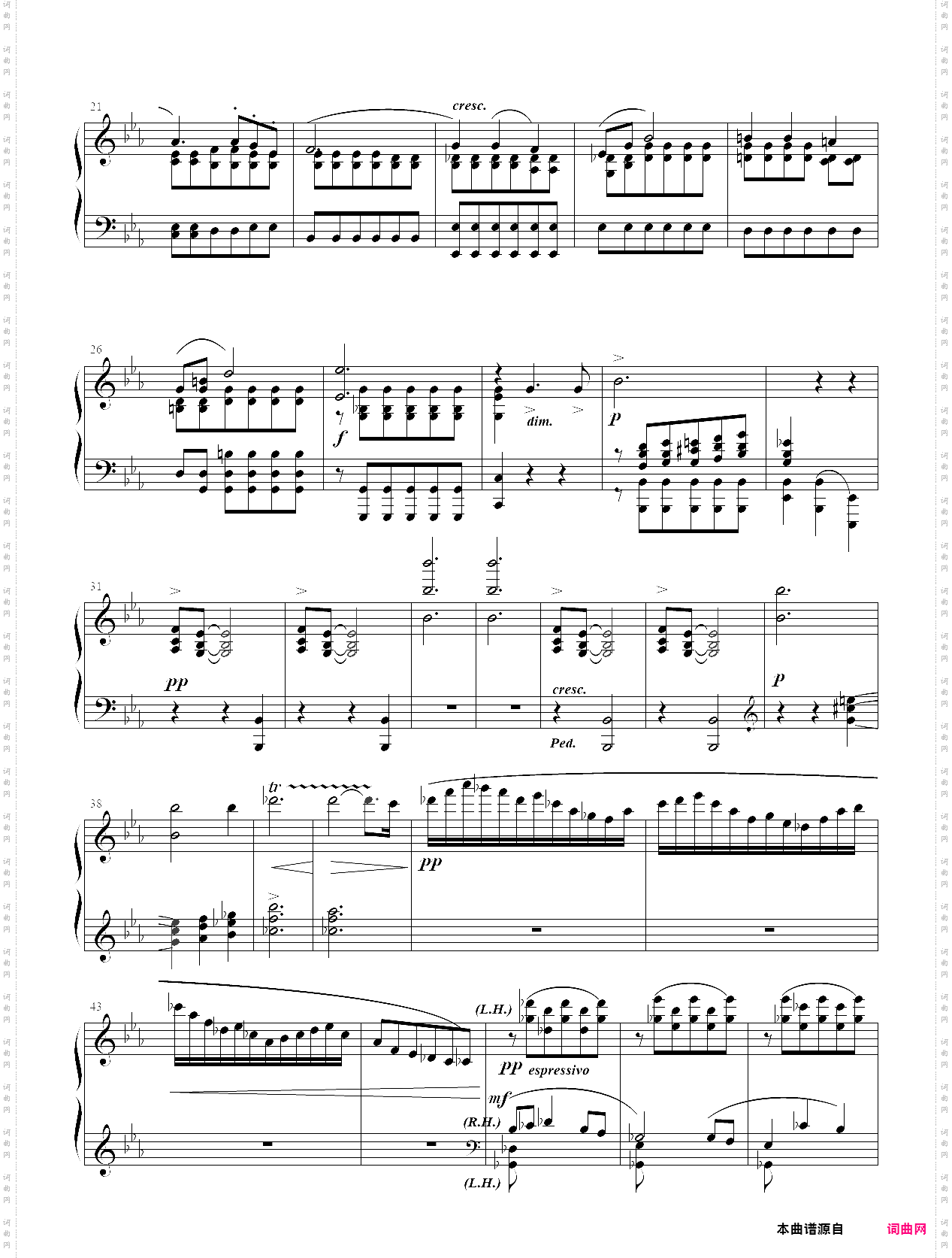 9·【自选曲目】2、晚钟 - 中国音乐学院钢琴考级第八级2019版