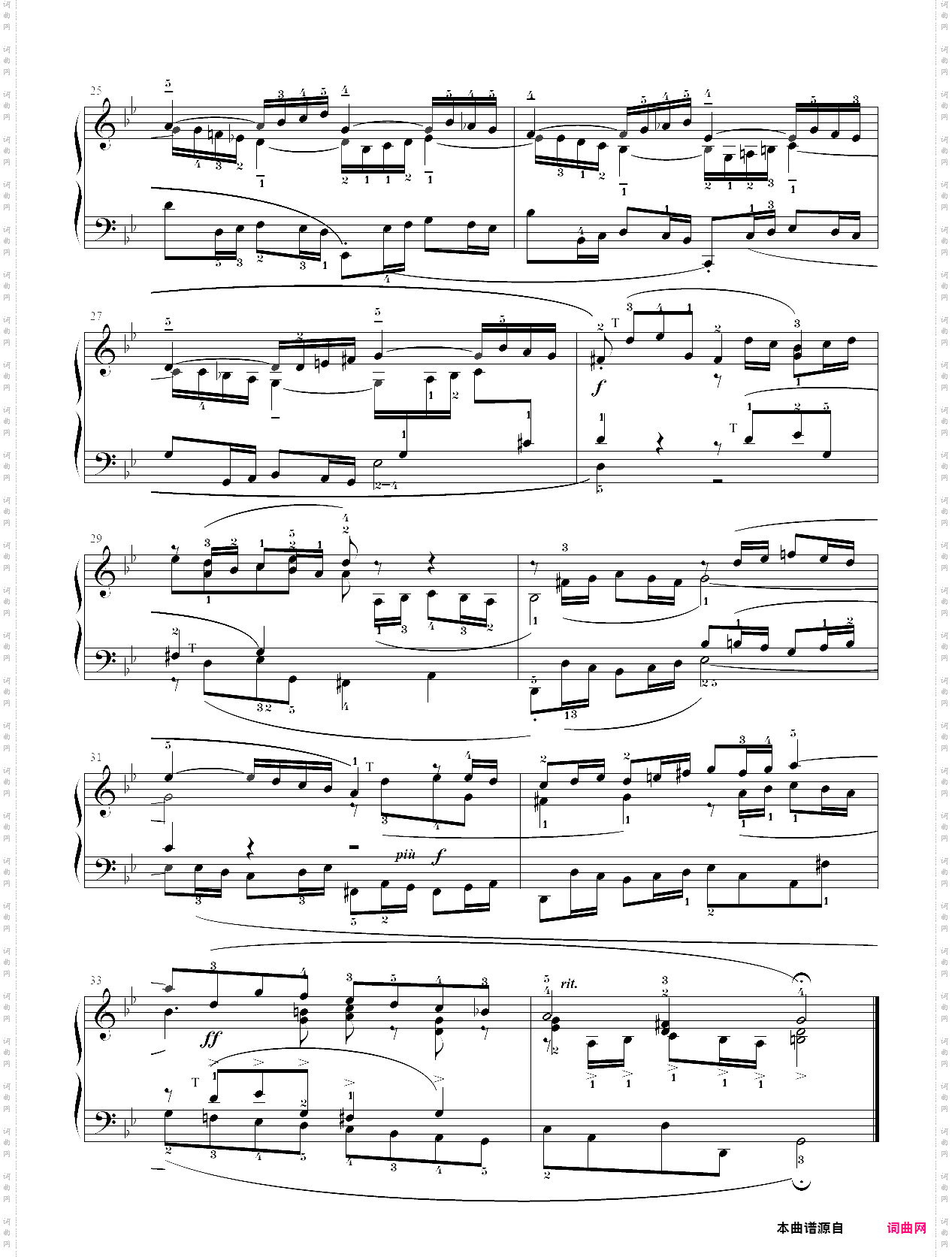 6·【规定曲目b组】2、g小调赋格 - 中国音乐学院钢琴考级第九级2019版