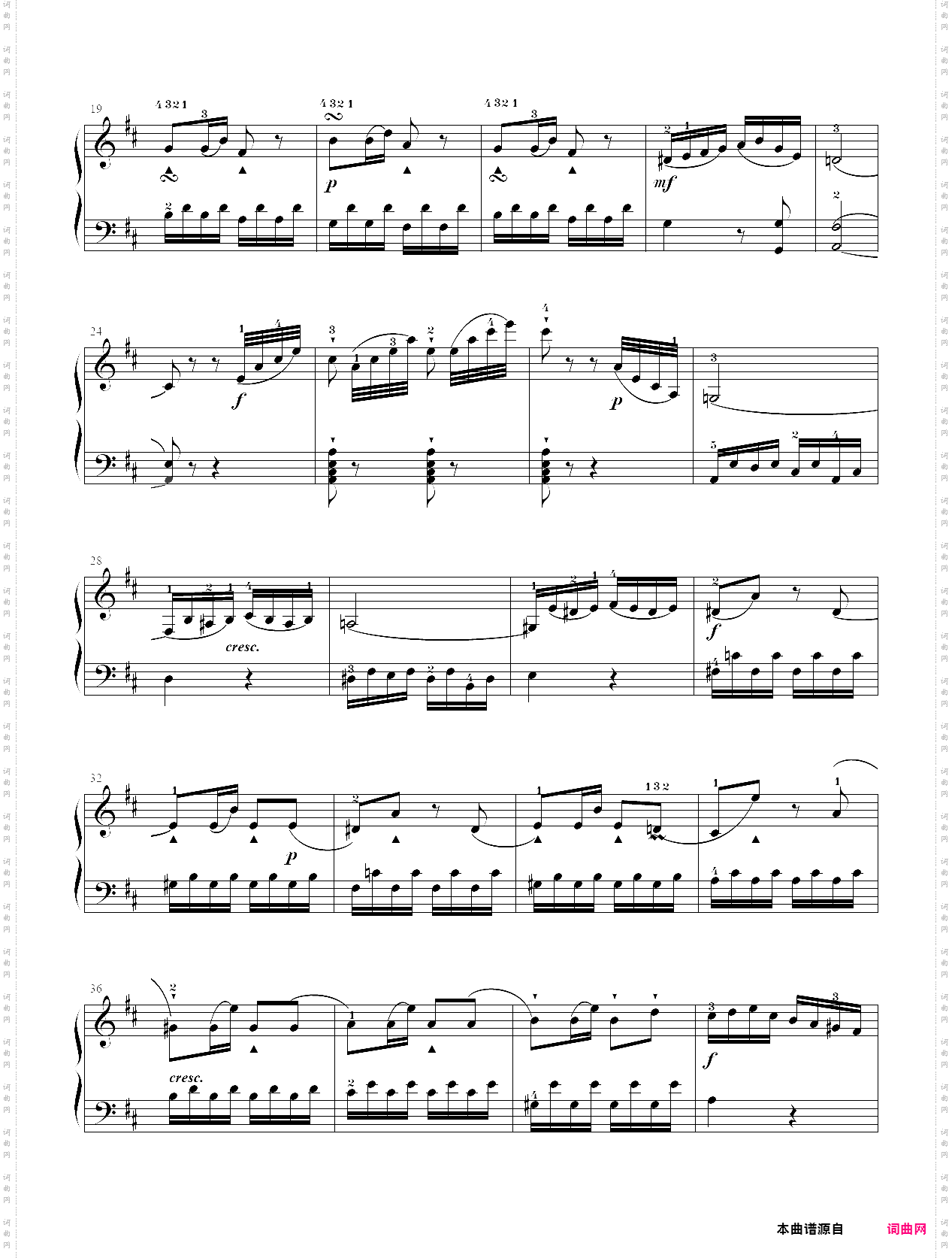 6·【规定曲目b组】2、d大调奏鸣曲 - 中国音乐学院钢琴考级第八级2019版