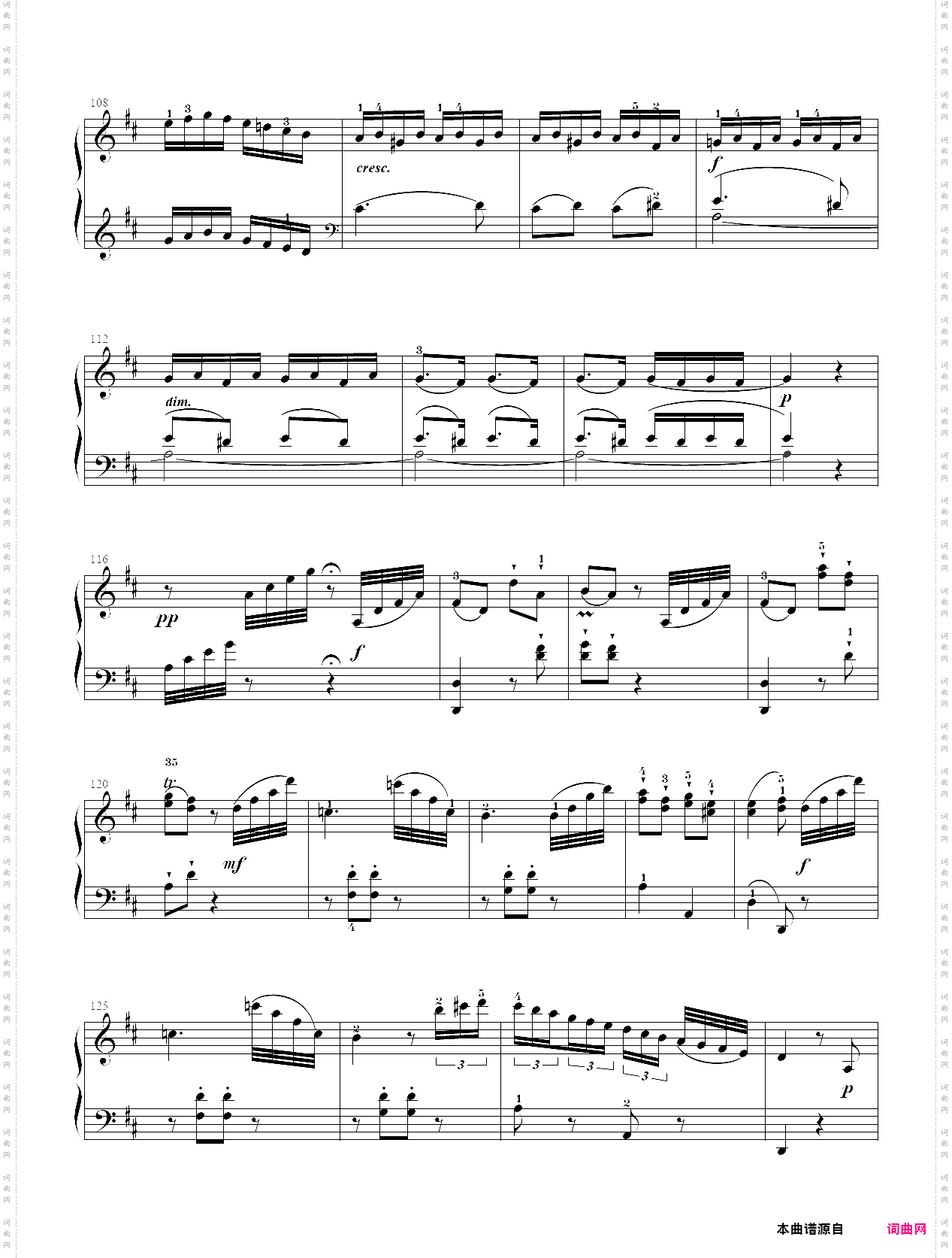 6·【规定曲目b组】2、d大调奏鸣曲 - 中国音乐学院钢琴考级第八级2019版
