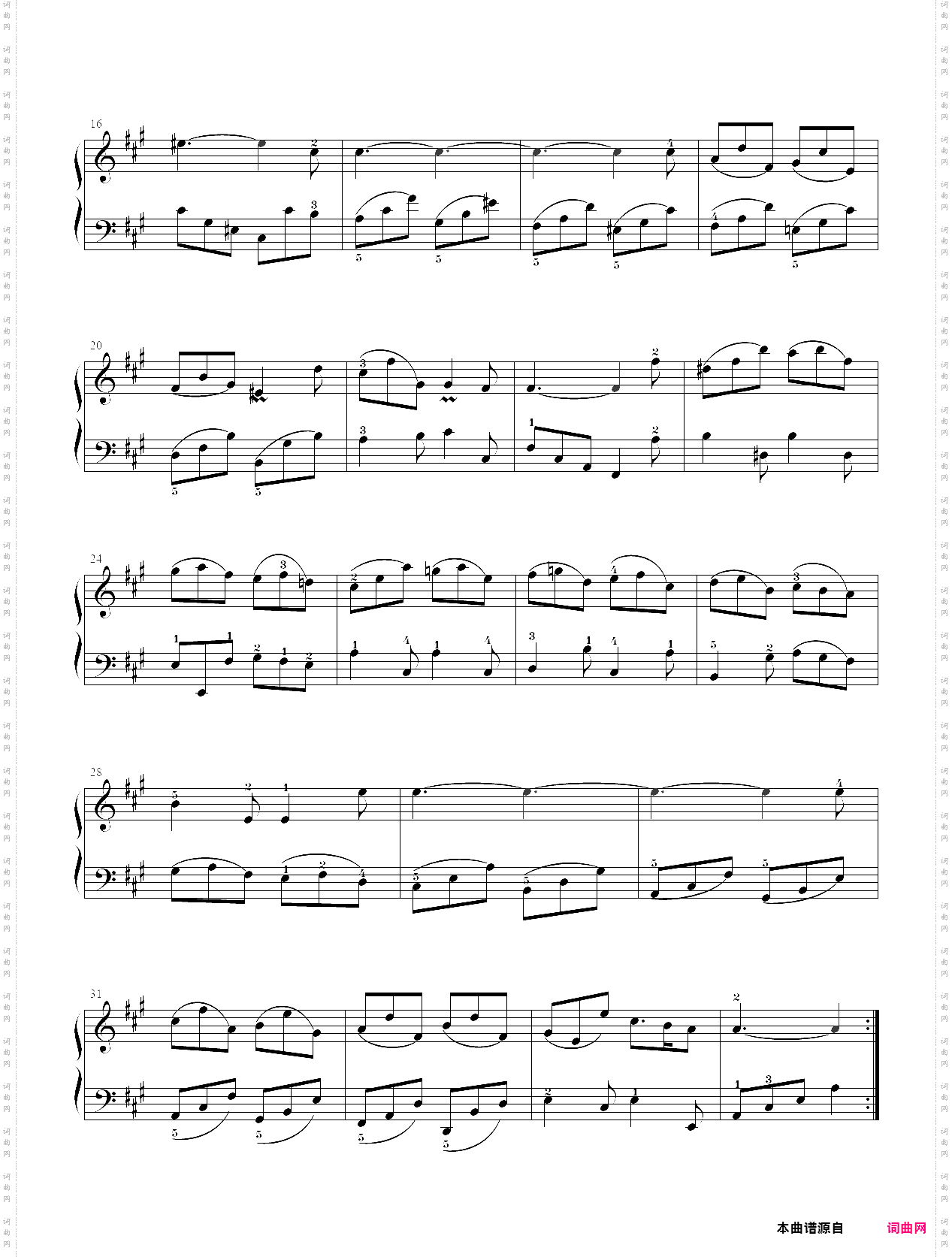 3·【规定曲目a组】2、吉格 - 中国音乐学院钢琴考级第七级2019版