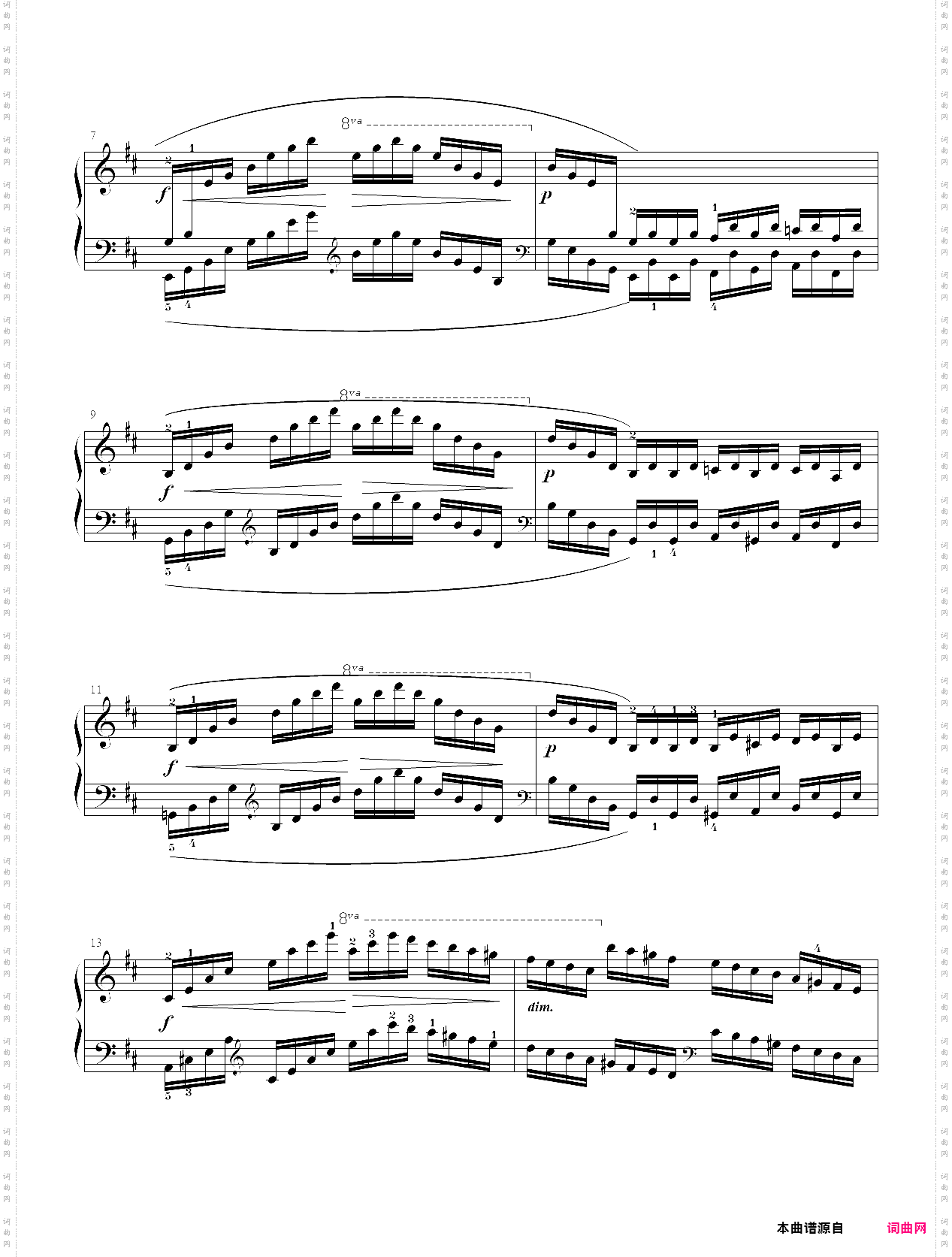 2·【规定曲目a组】1、练习曲 - 中国音乐学院钢琴考级第七级2019版