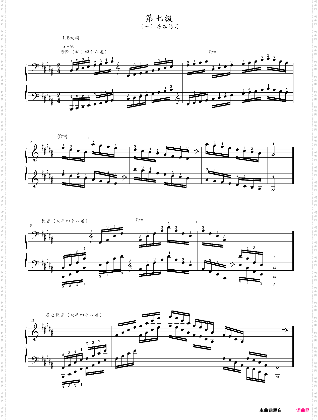 1·【基本练习】- 中国音乐学院钢琴考级第七级2019版