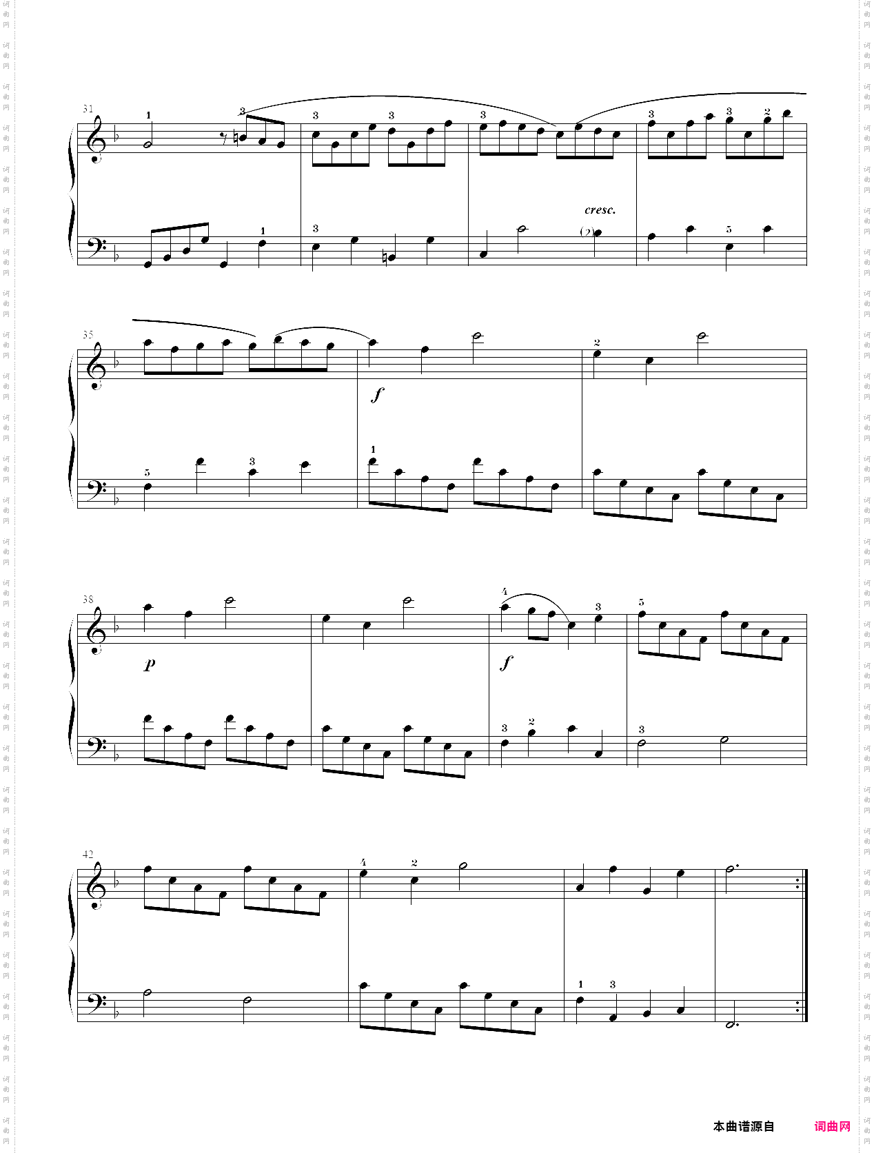 17·【规定曲目b组】2、布列舞曲 - 中国音乐学院钢琴考级第六级2019版