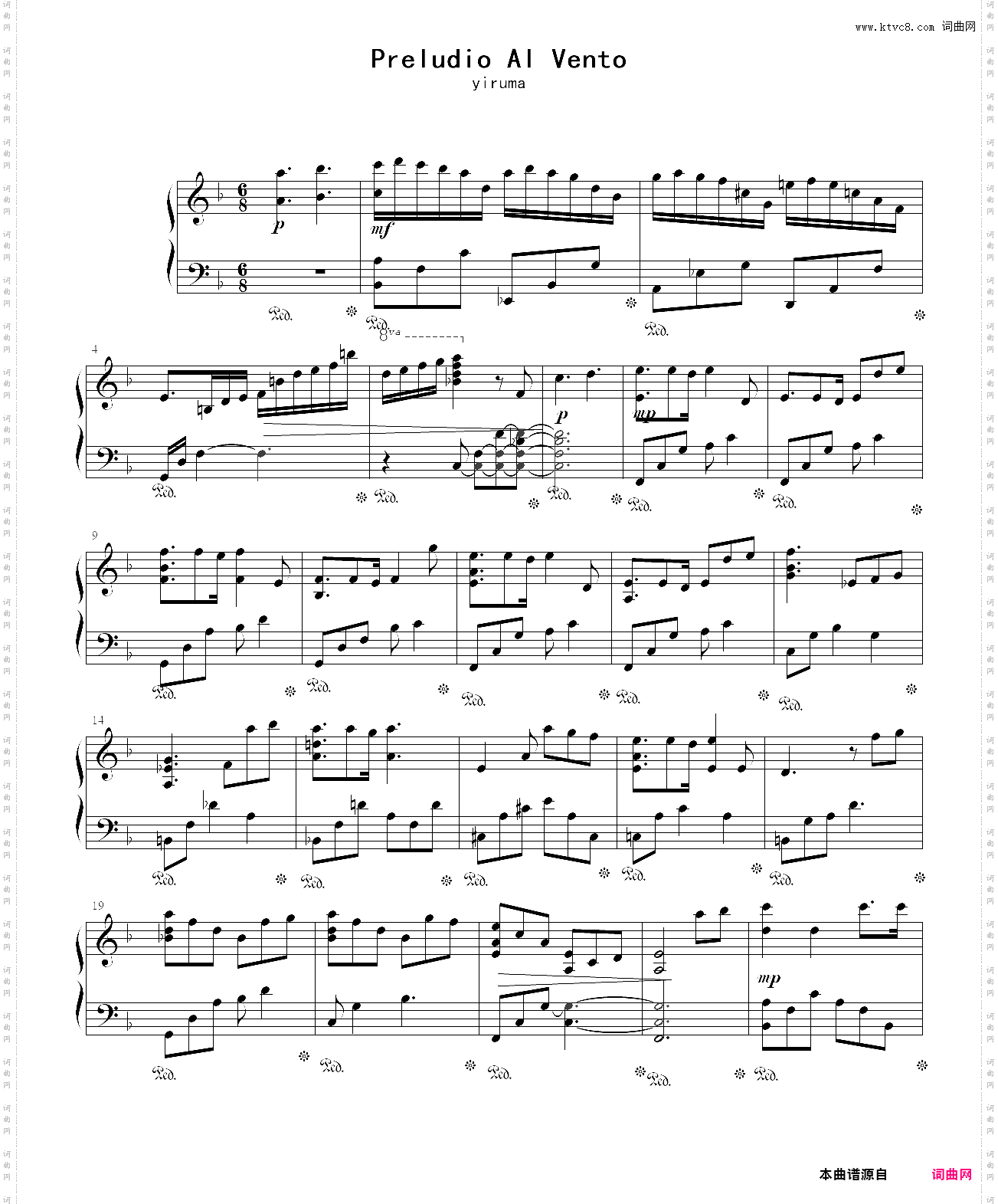 preludio al vento yiruma·李闰珉《room with a view》