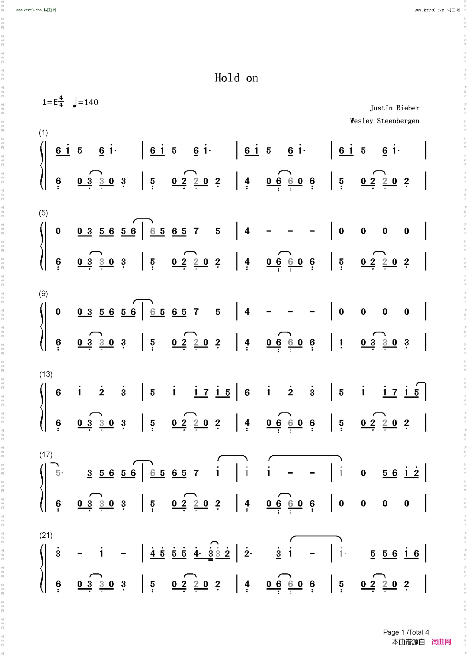 Hold On_Justin Bieber