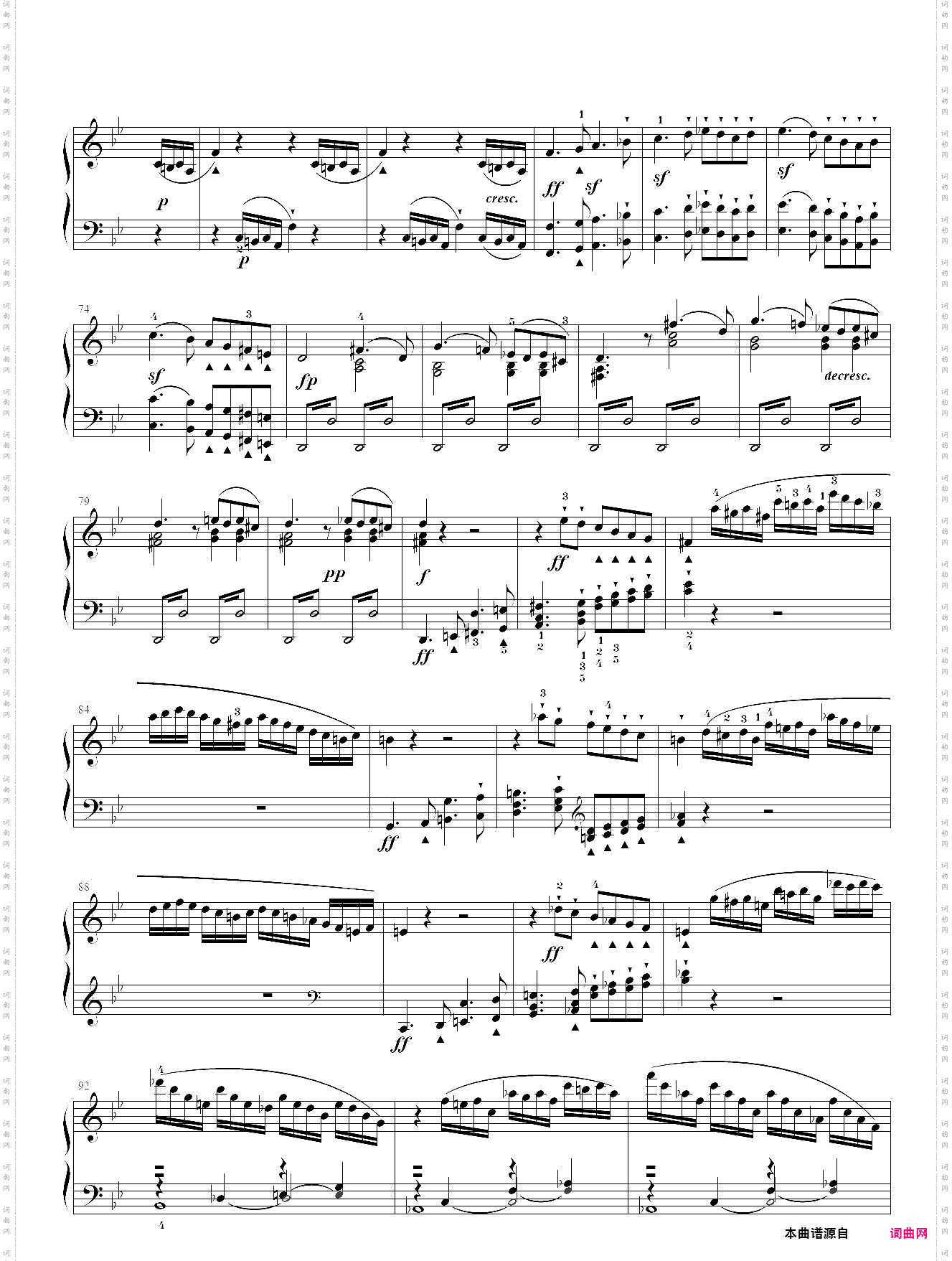 贝多芬-降b大调大奏鸣曲op·22 第一乐章