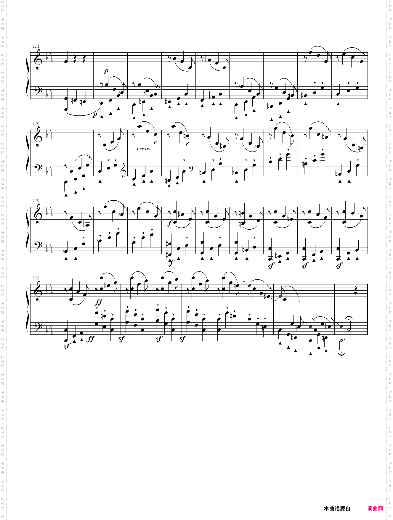 贝多芬-降e大调奏鸣曲op·27 no·1 第二乐章