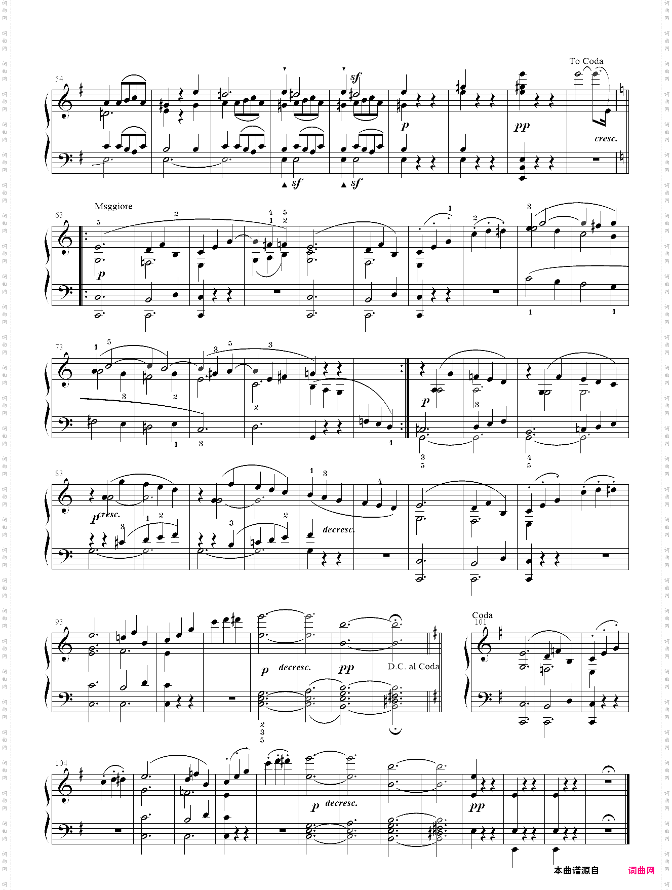 贝多芬-e大调奏鸣曲op·14 no·1第二乐章